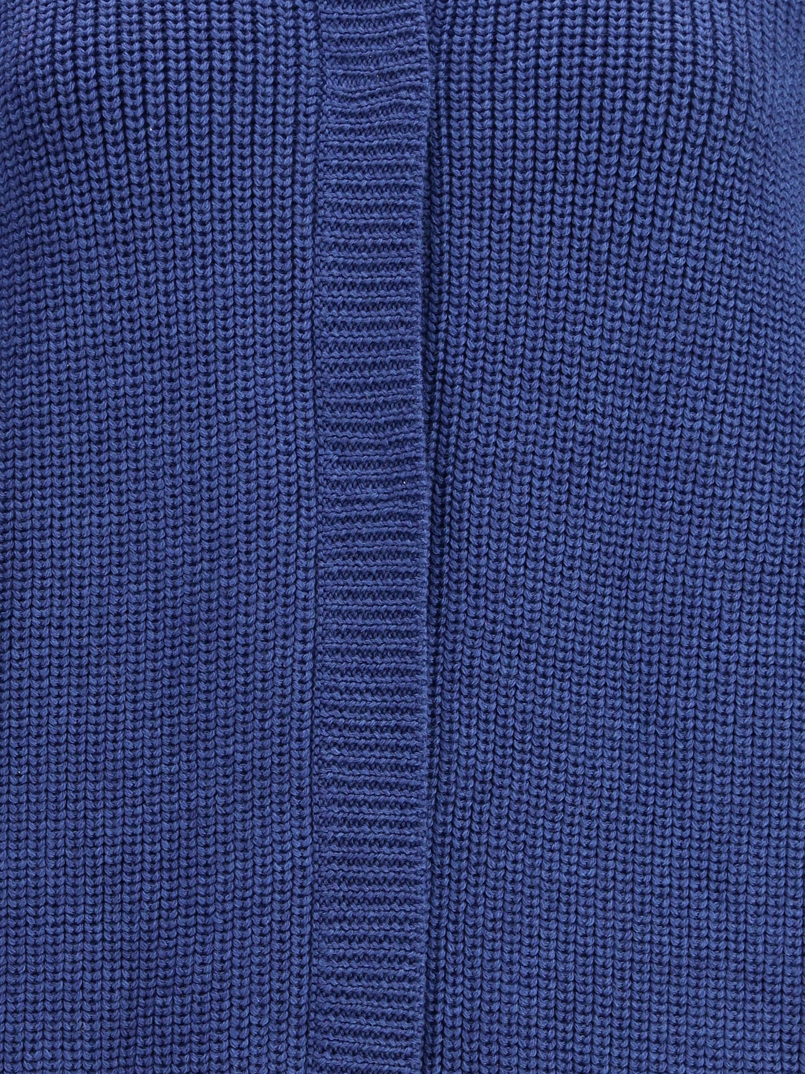 Ella Bomber Sweater With An Hook-and-eye Closure In Blue