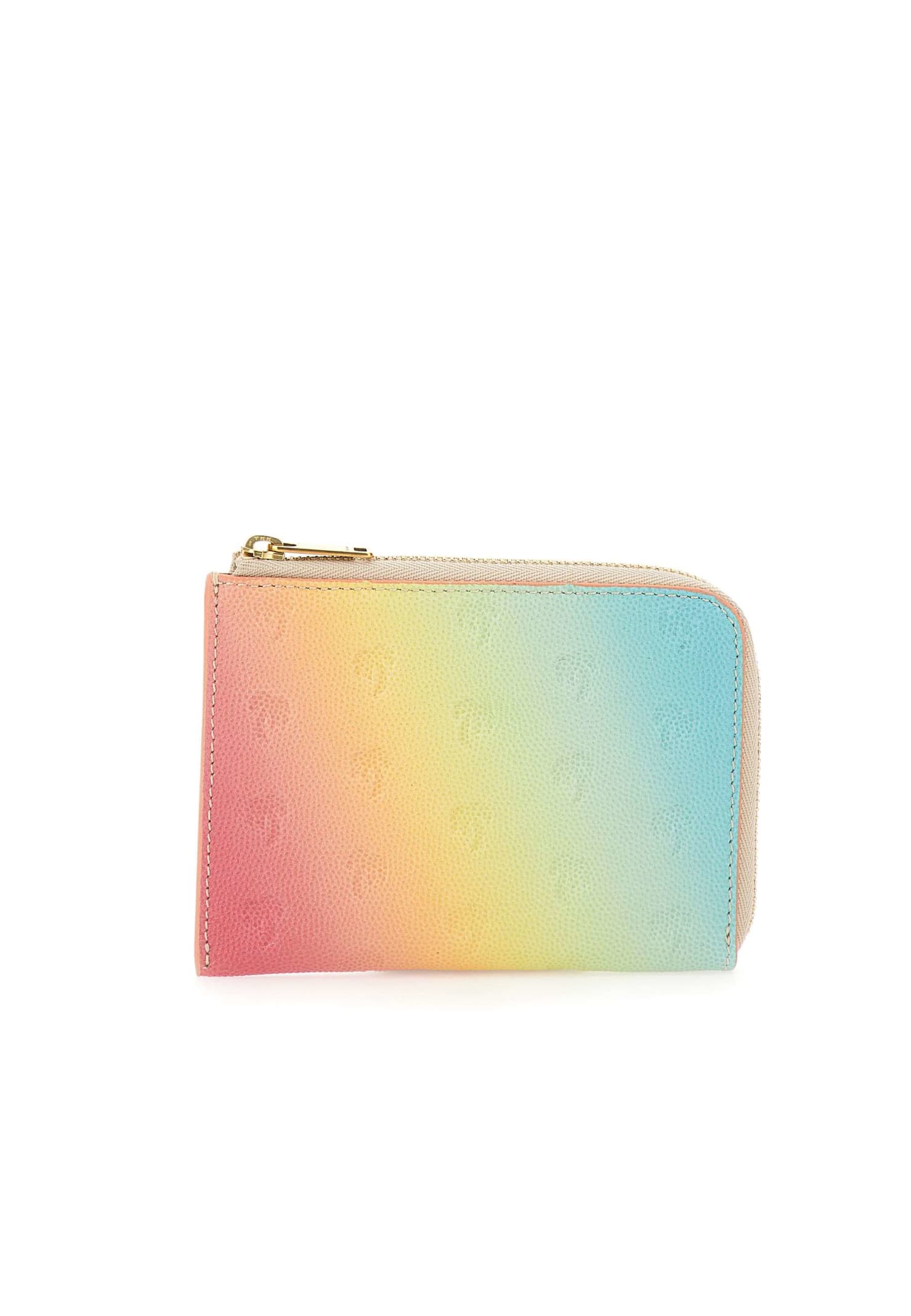 palm angels raimbow pouch leather wallet
