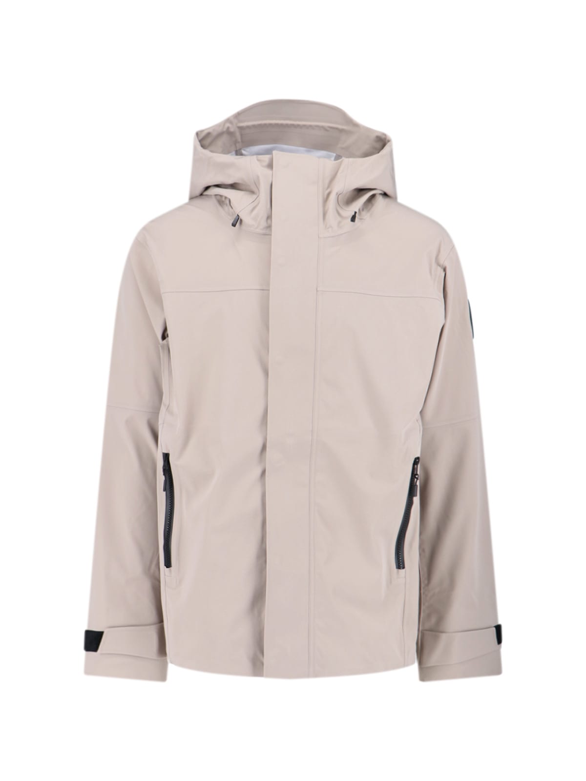 Canada Goose Versatile Hooded Jacket Featuring Functional Elements In Neutral