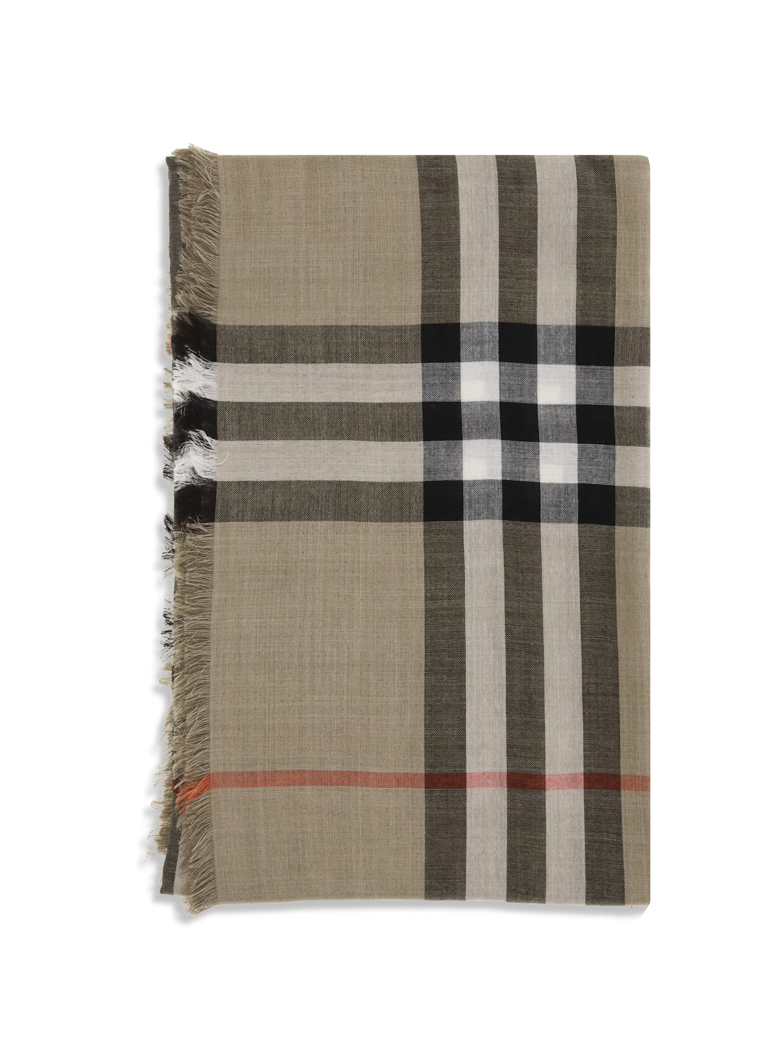 Burberry Men Check Reversible Wool And Silk Scarf In Black
