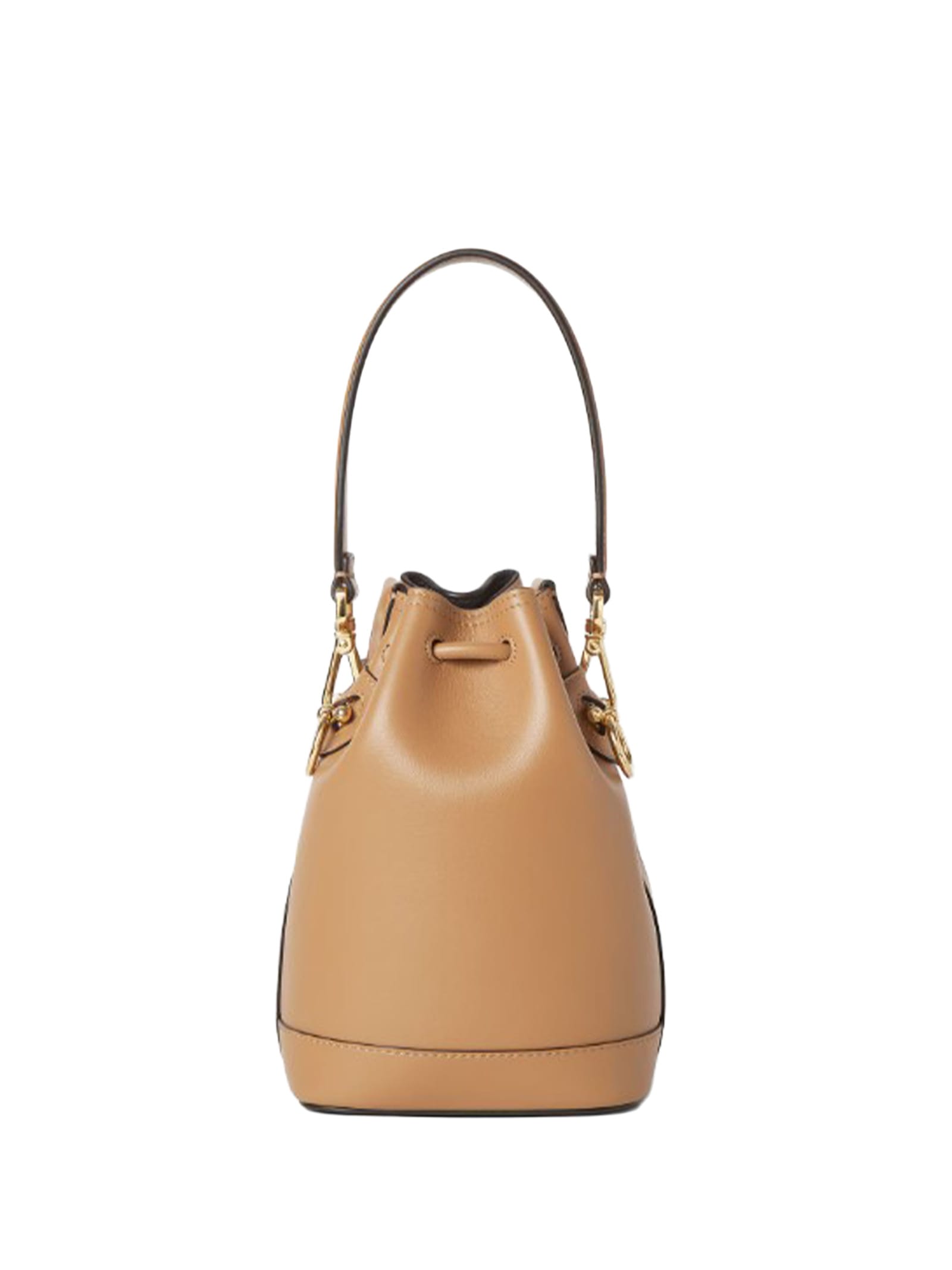Fendi Mon Tresor Mini Leather Bucket Bag In Brown