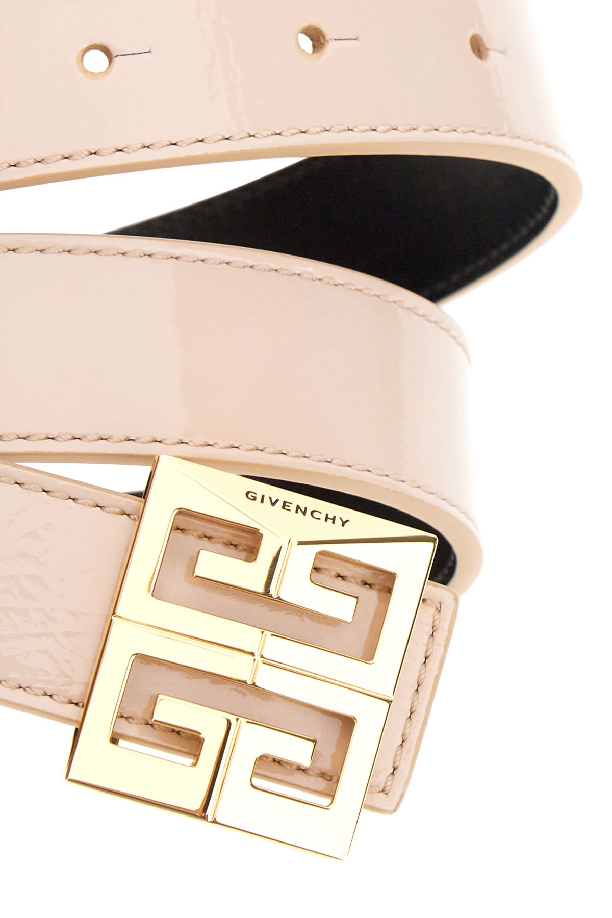 Shop Givenchy Powder Pink Leather Belt In Skin