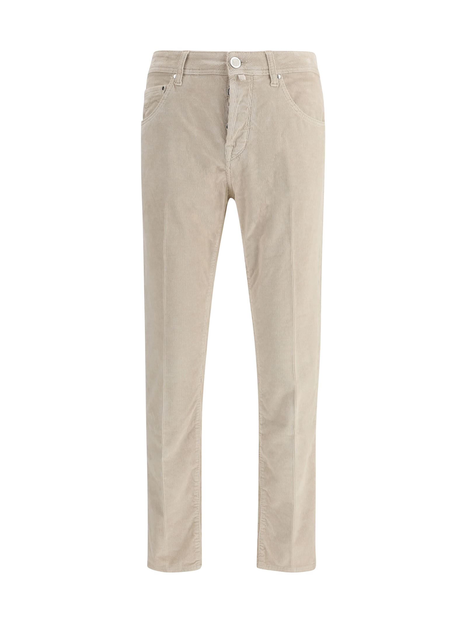 Jacob Cohen Five-pocket Corduroy Trousers In Neutral