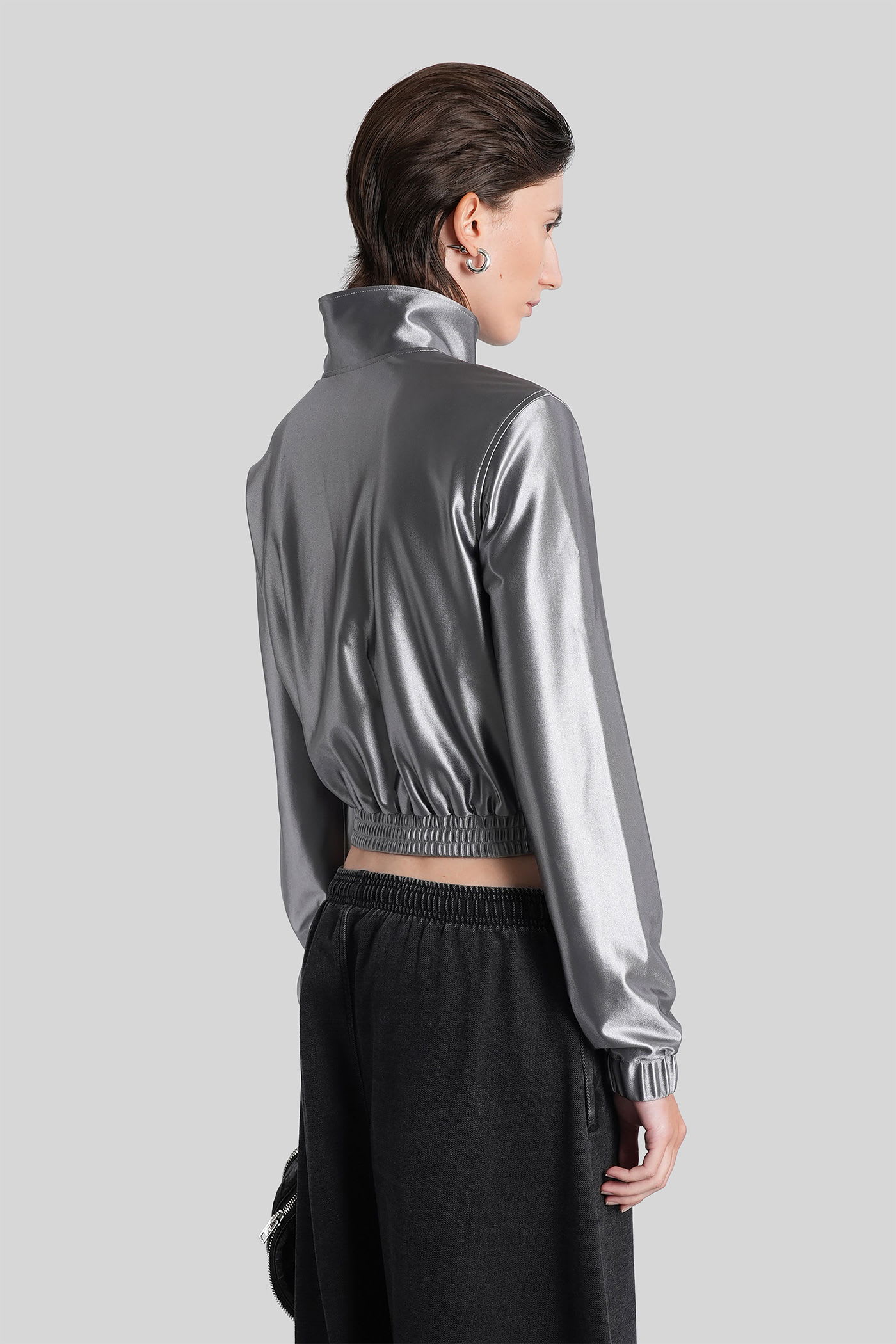 Alexander Wang Sweatshirt In Grey Polyester In Animal Print
