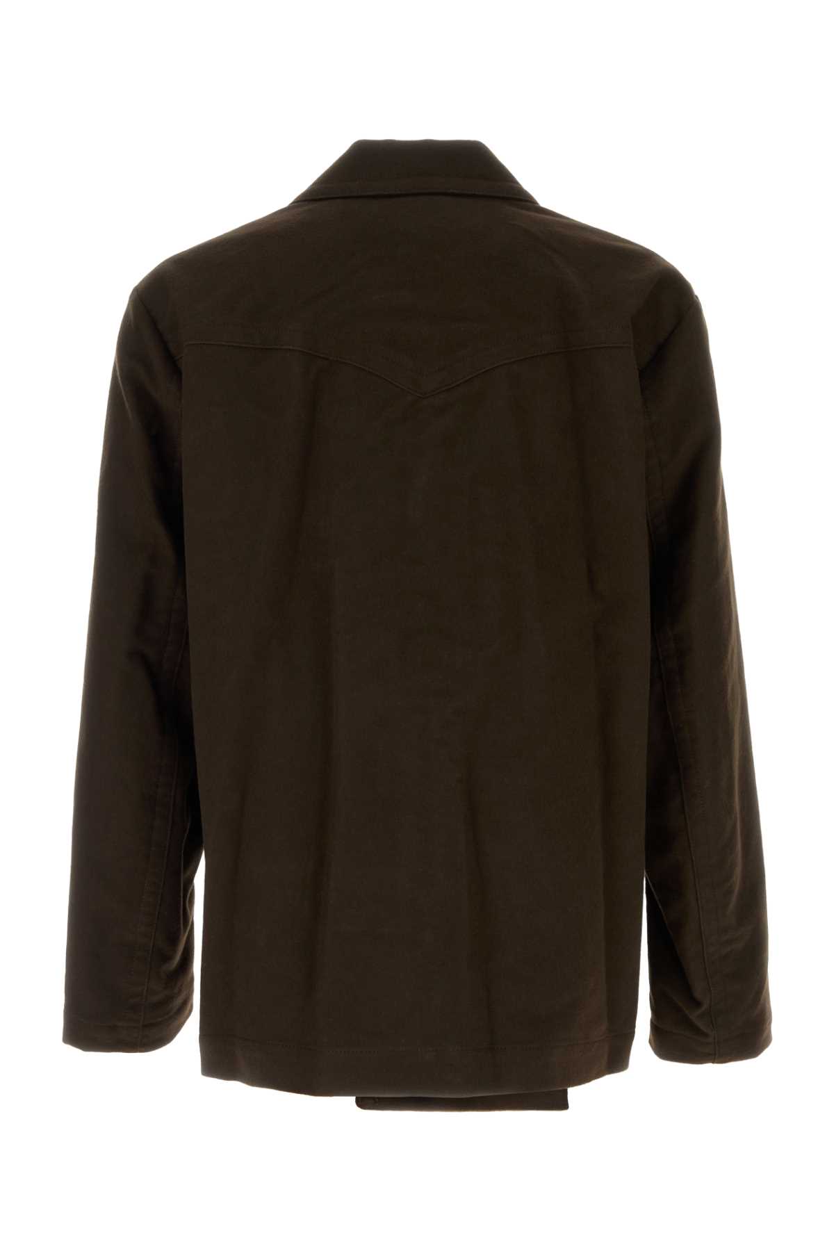 Namacheko Moleskin Cotton Blazer Notch Lapels In Brown