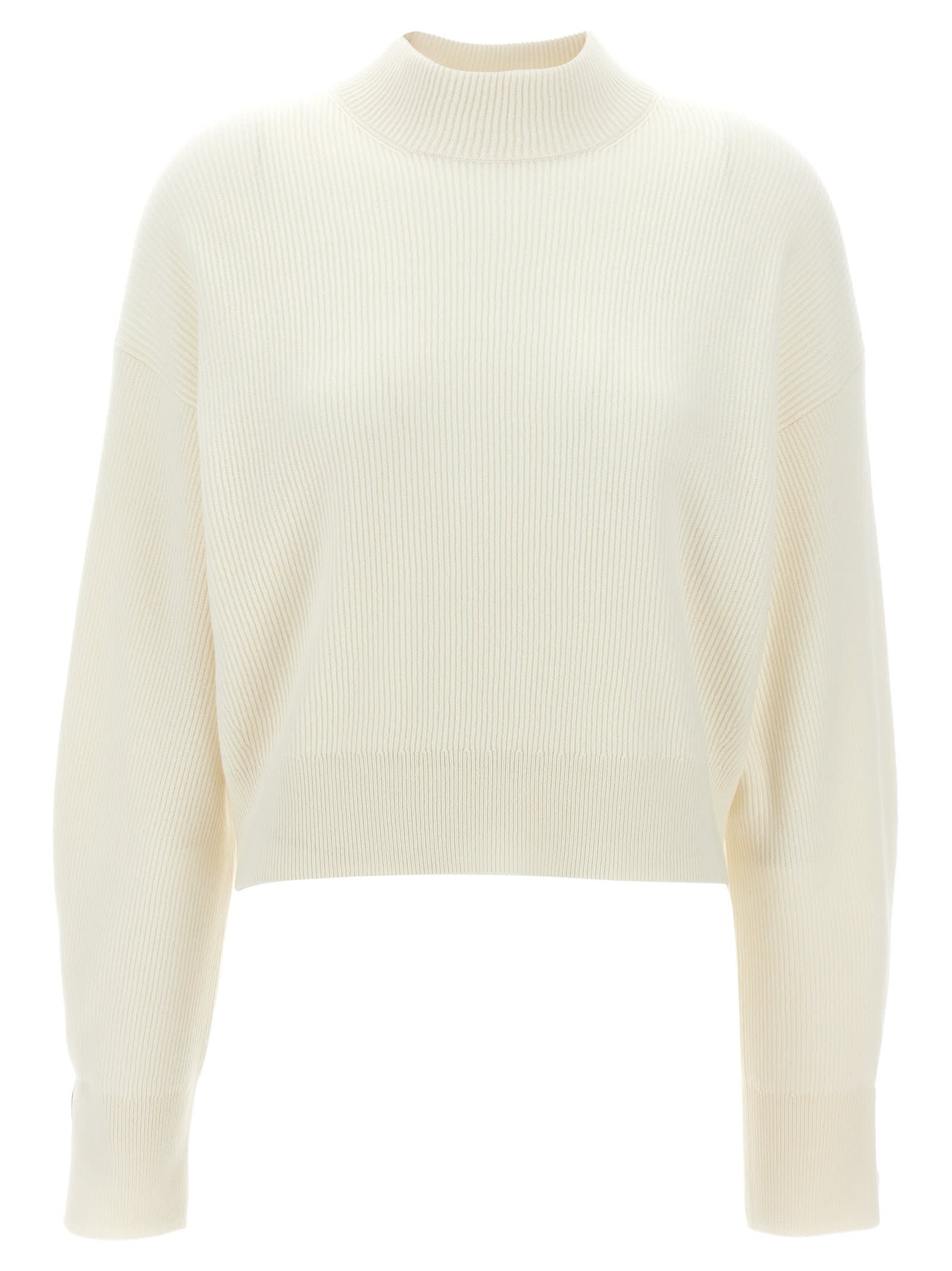 Shop Brunello Cucinelli Monile Ribbed Sweater In White