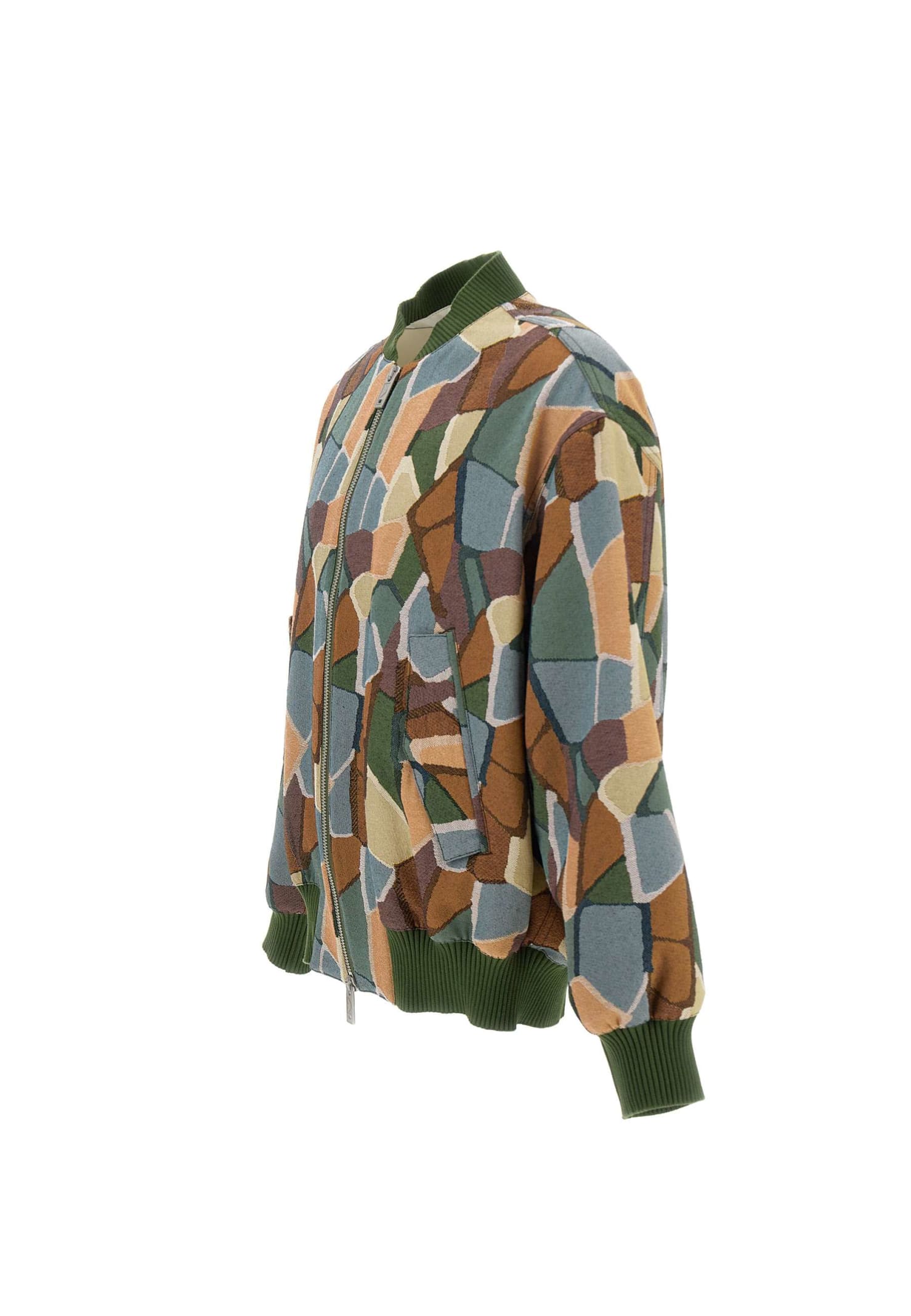 Shop Emporio Armani Cotton Jacket In Multicolor