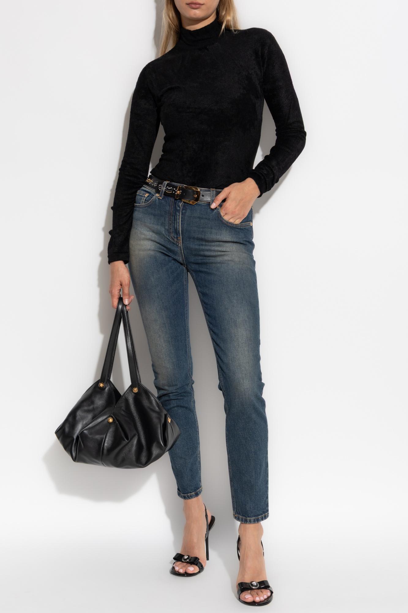 Versace Jeans With Tapered Legs In Blue