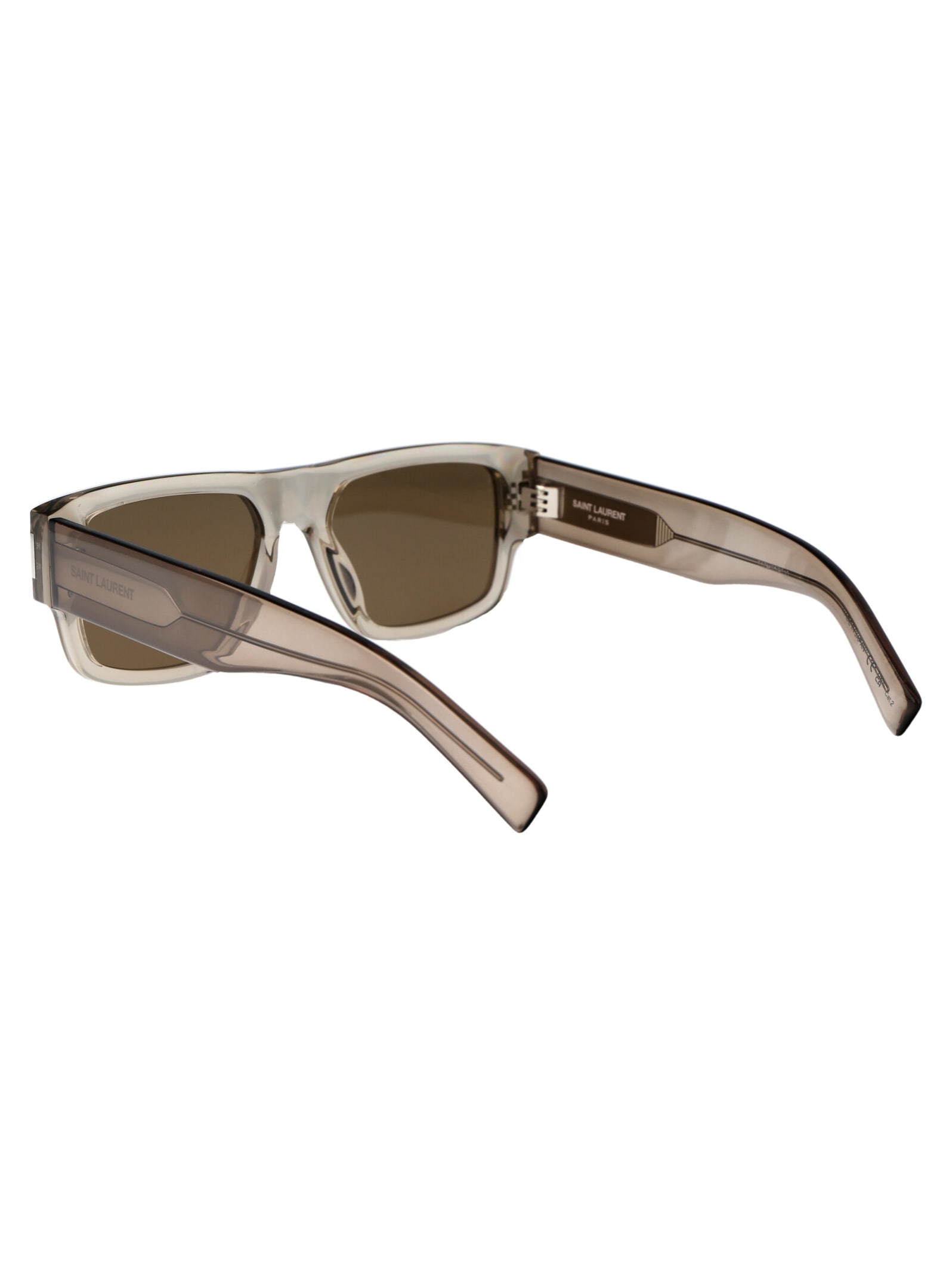 Shop Saint Laurent Sl 659 Sunglasses In 004 Beige Beige Brown