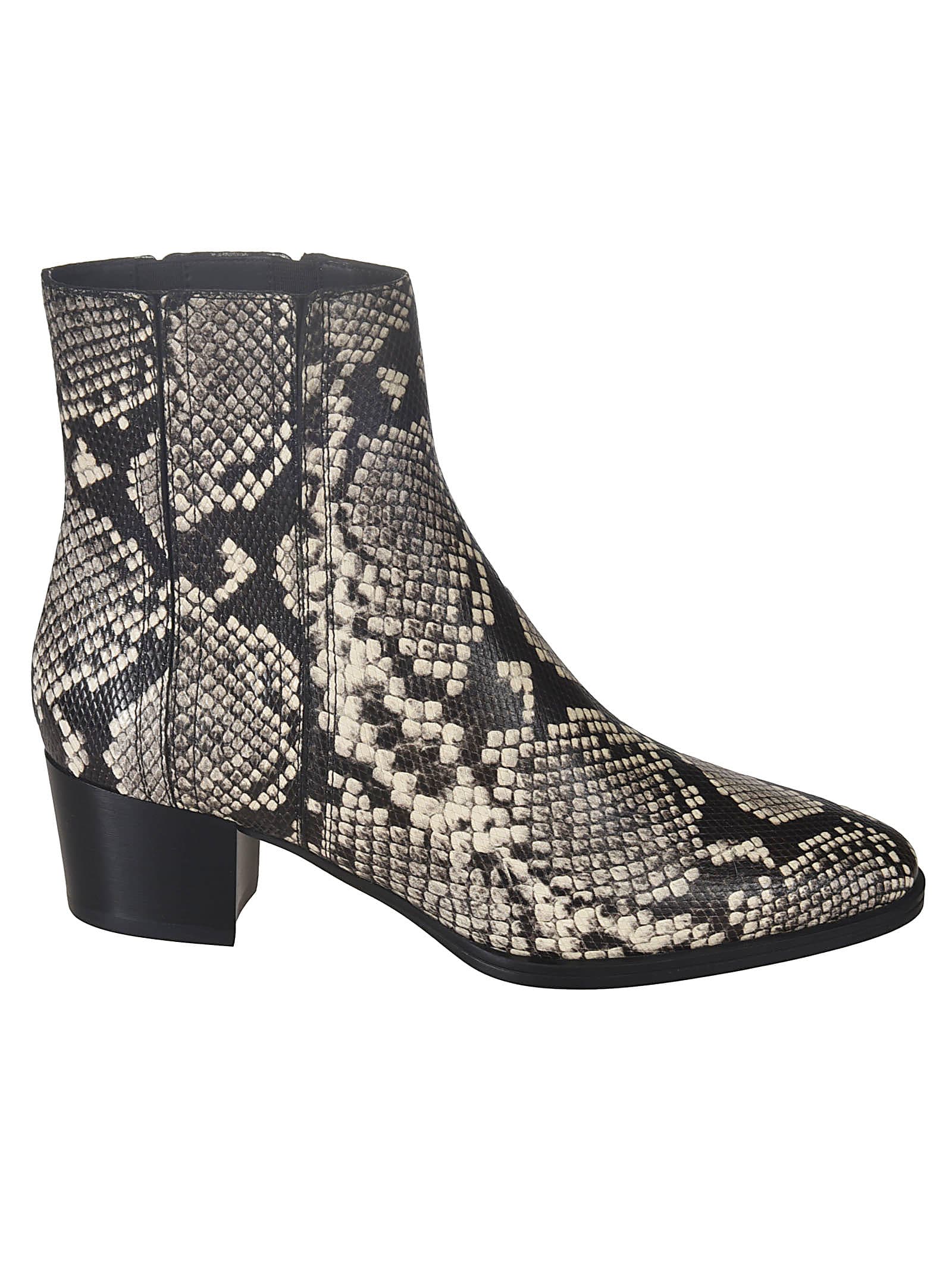 Tod's Snake-skin Effect Ankle Boots In Roccia
