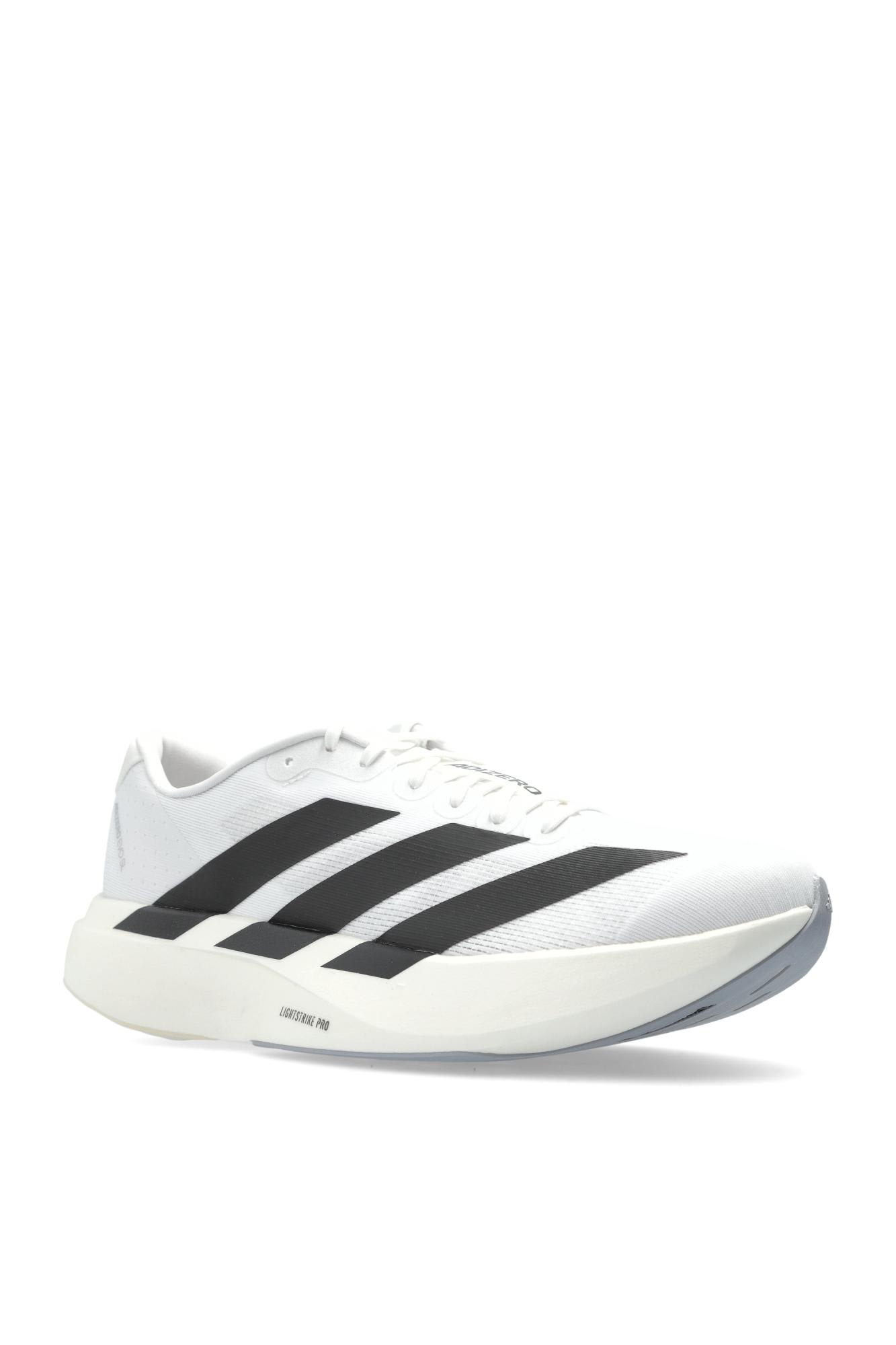 Adidas Originals Adidas Adizero Evo White Sneakers With Signature 3-stripes In Gray