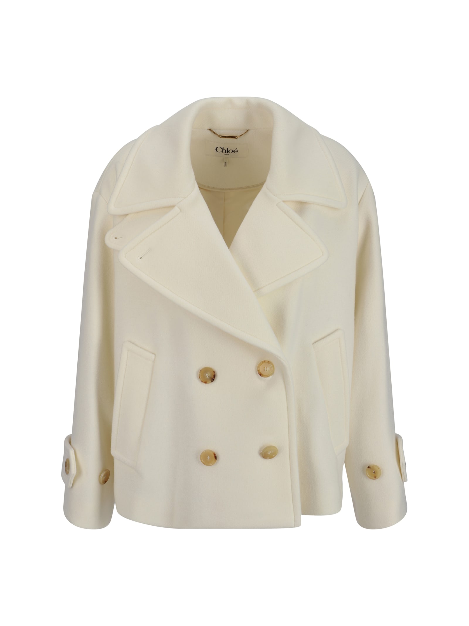 Shop Chloé Chloè Coat In Eden White