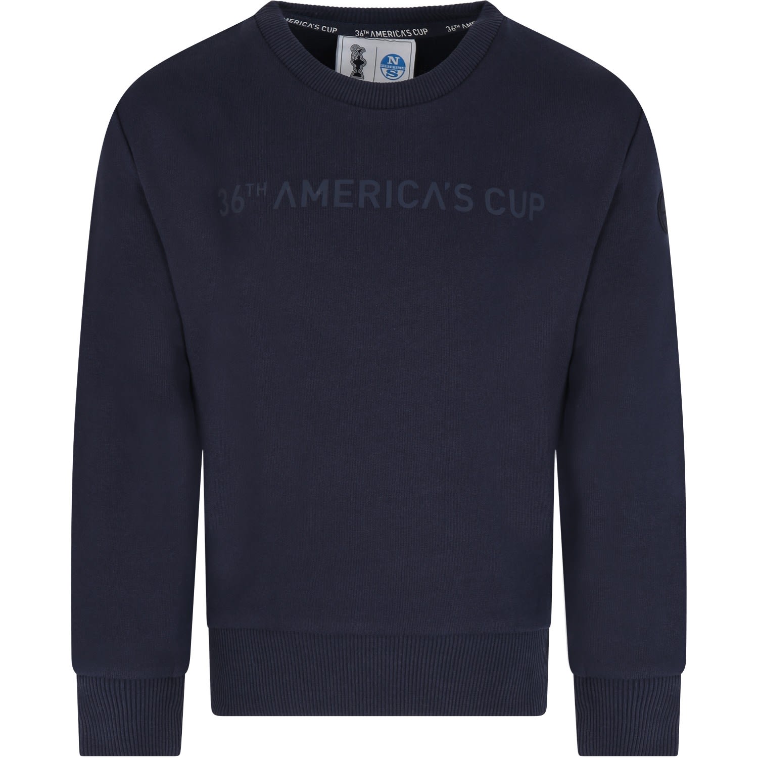 Click to view more detailed imagery on our partner's website Prada Blue Sweatshirt For Kids With Patch