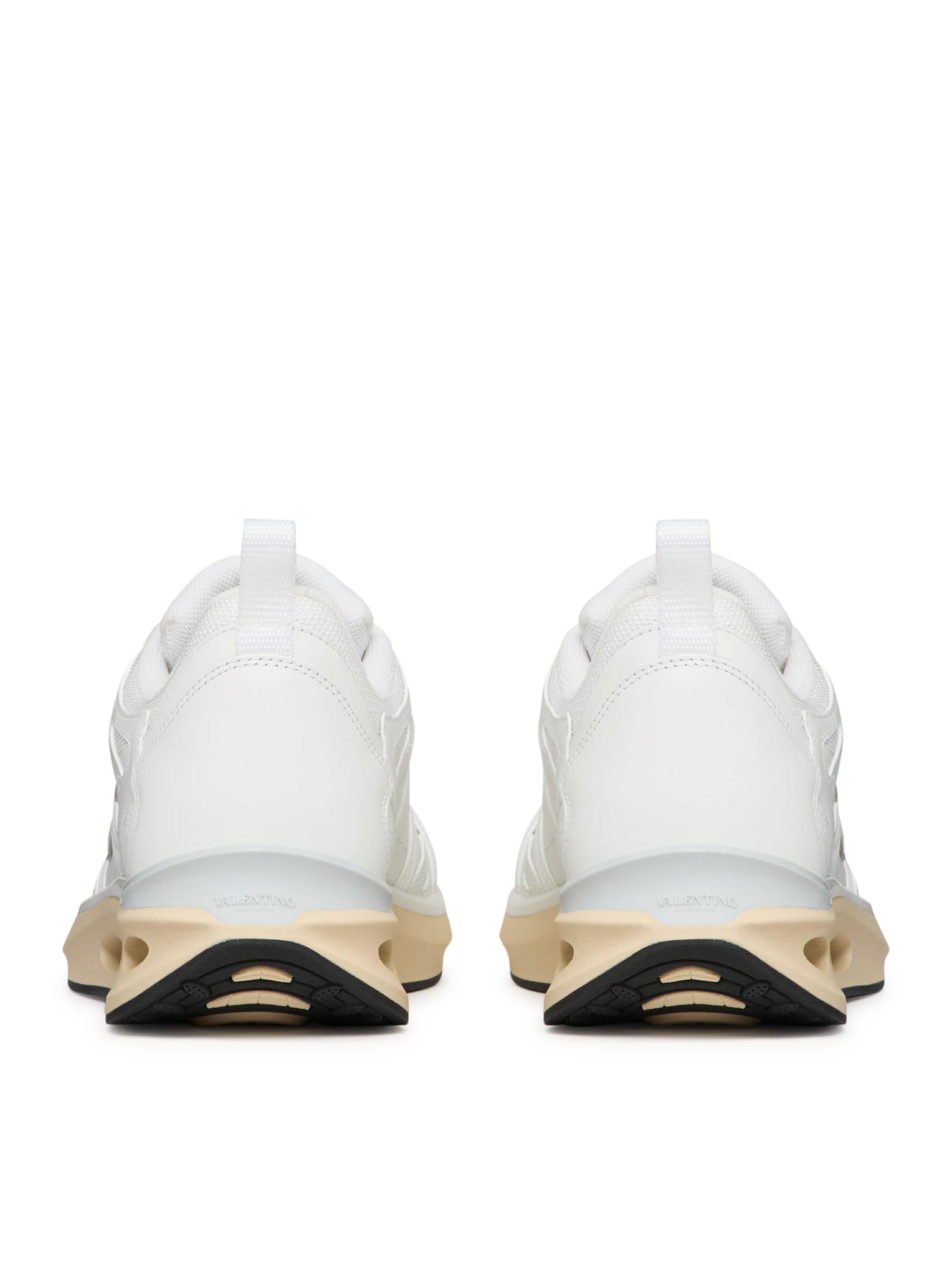 Shop Valentino Vlogo Easyjog Sneakers In Zgz White Ivory Grey