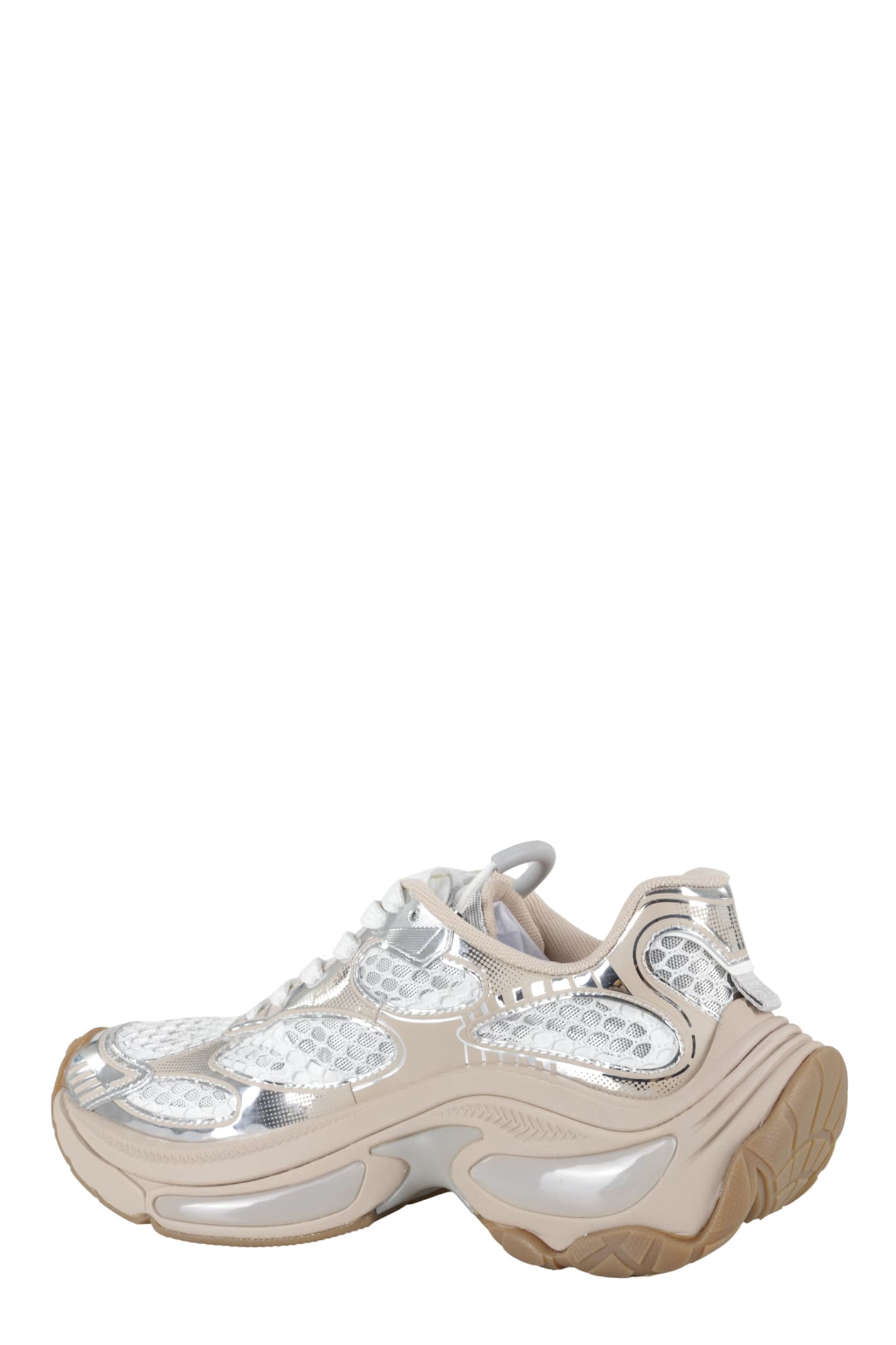 Ash Dragon White Silver Sneaker In Neutral