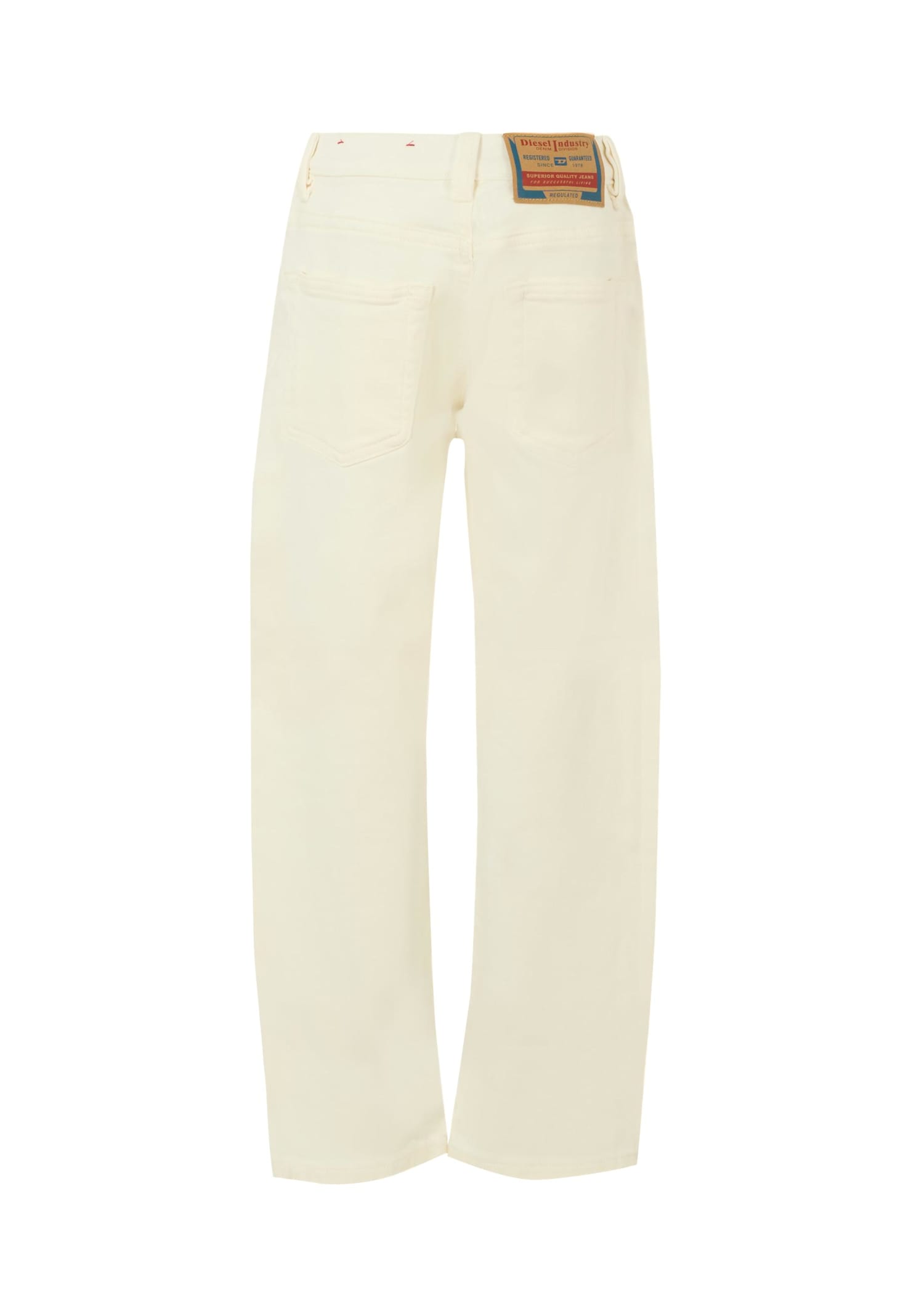 Diesel Kids Straight-leg Jeans With Embellishments In Gray