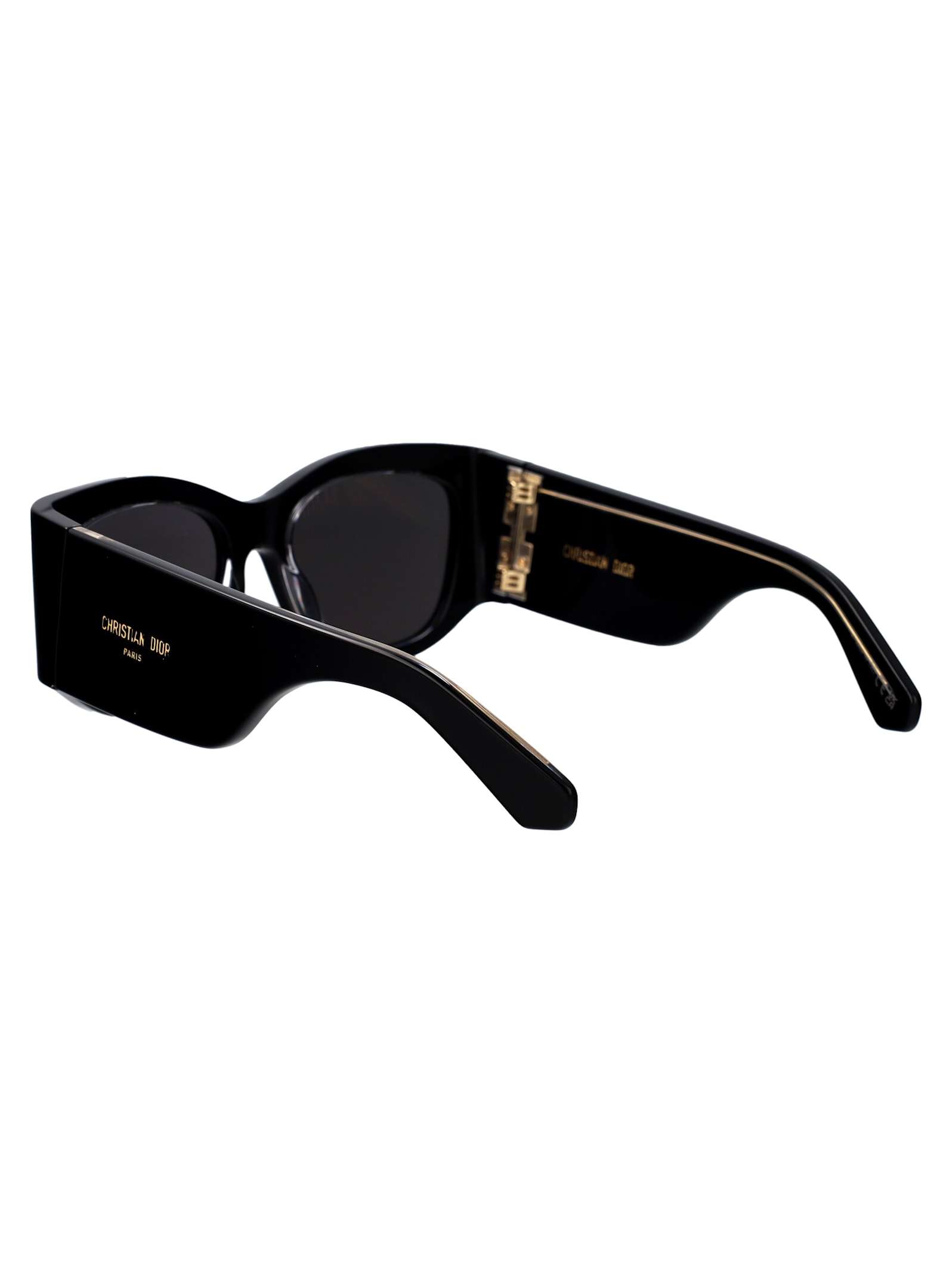 Shop Dior Nuit S1i Sunglasses In 10a0 Shiny Black / Smoke