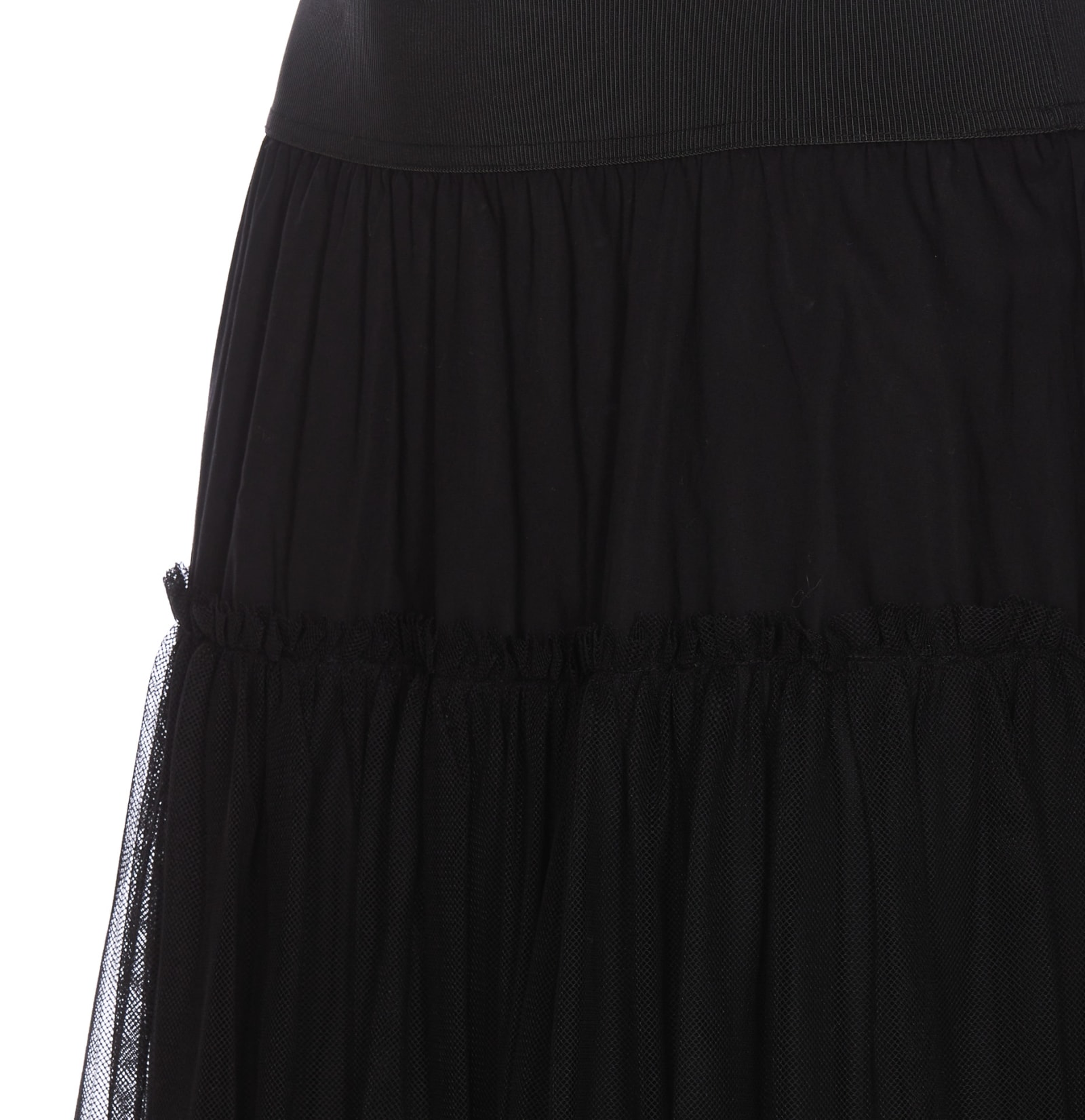 Shop Twinset Tulle Maxi Skirt In Black
