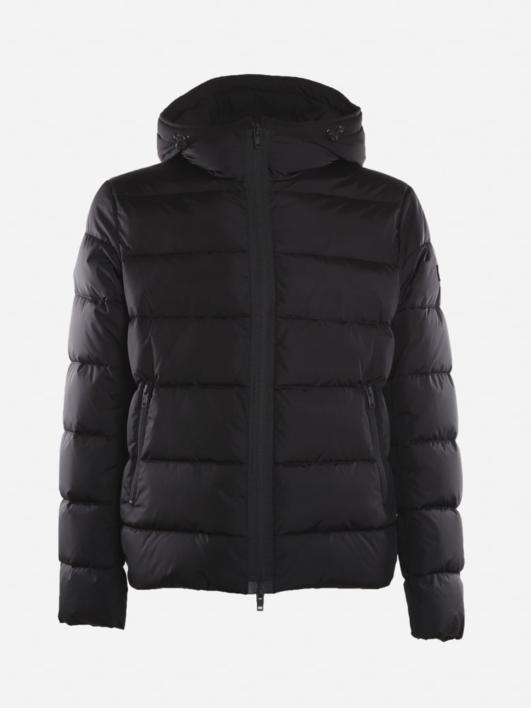 Fay Double Front Down Jacket In Iridescent Nylon