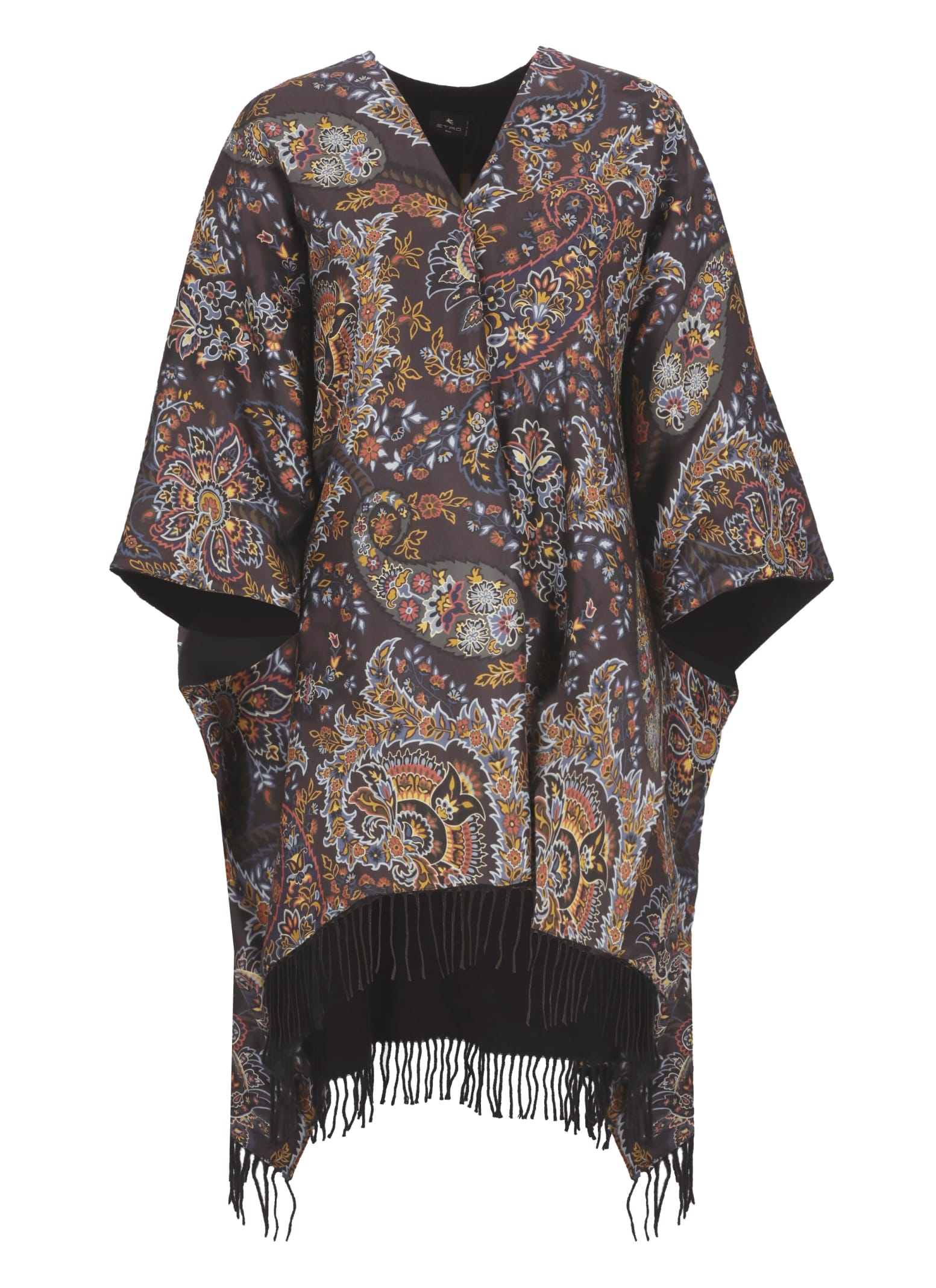 Shop Etro Poncho With Print