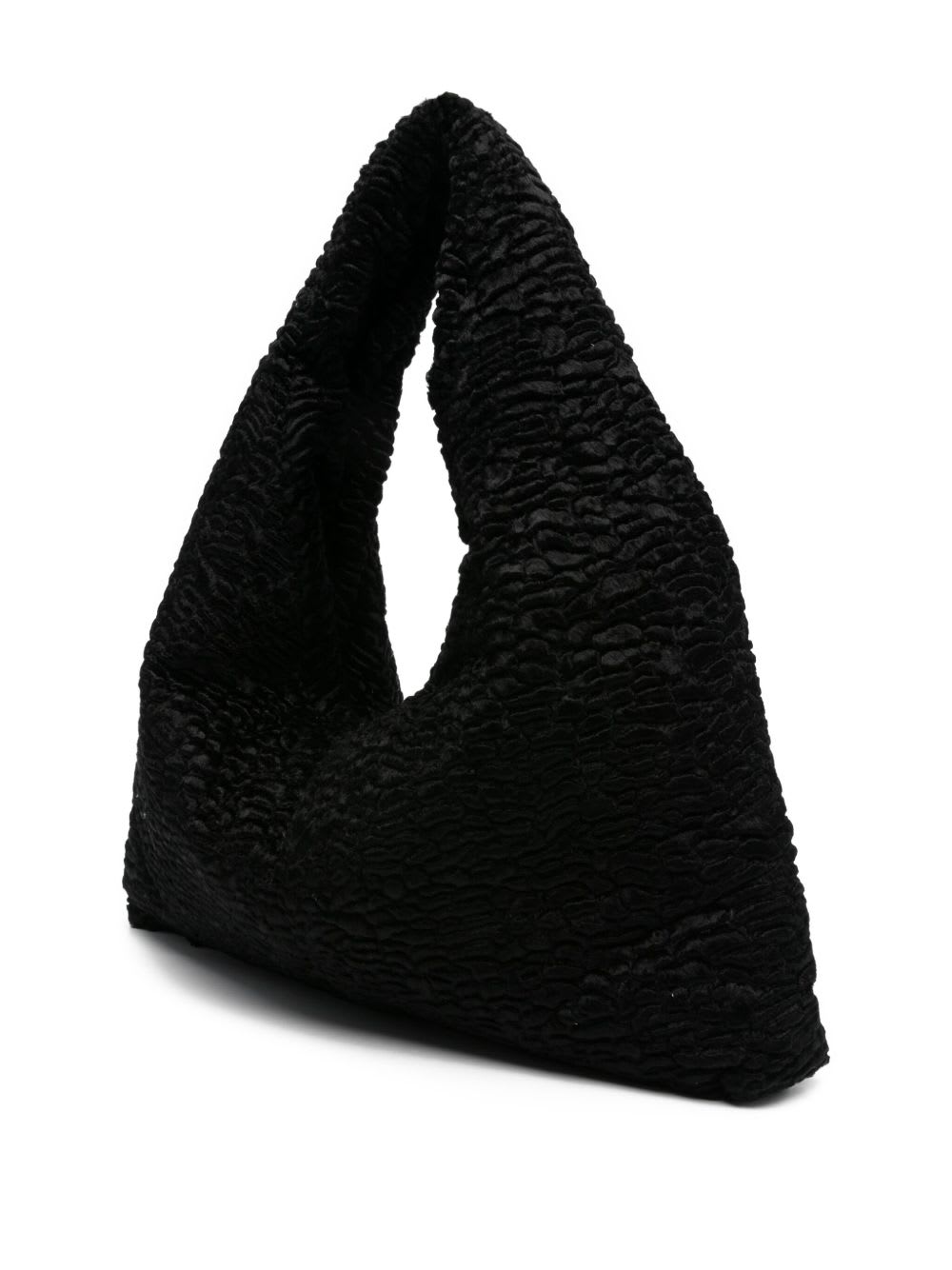 La Milanesa Medium Shoulder Bag Triangular Shape In Black