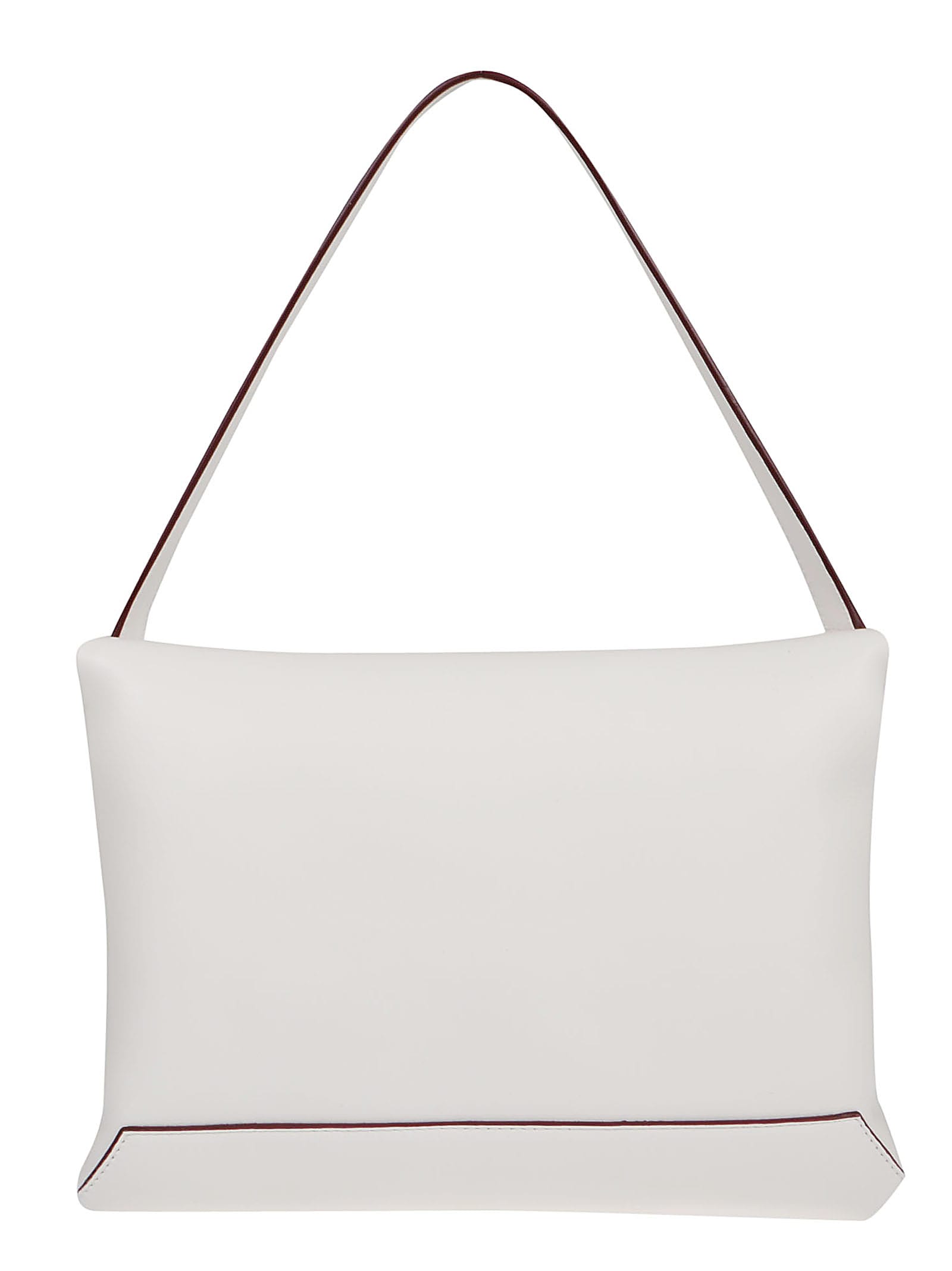 Shop Victoria Beckham Chain Pouch With Strap Bag In White