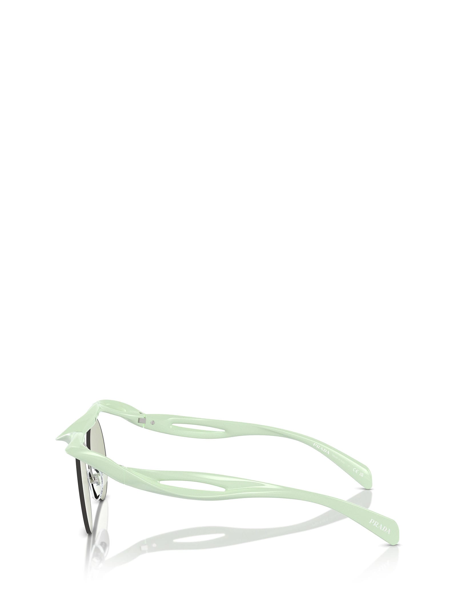 Shop Prada Pr A18s Mint Sunglasses In 17q4r0