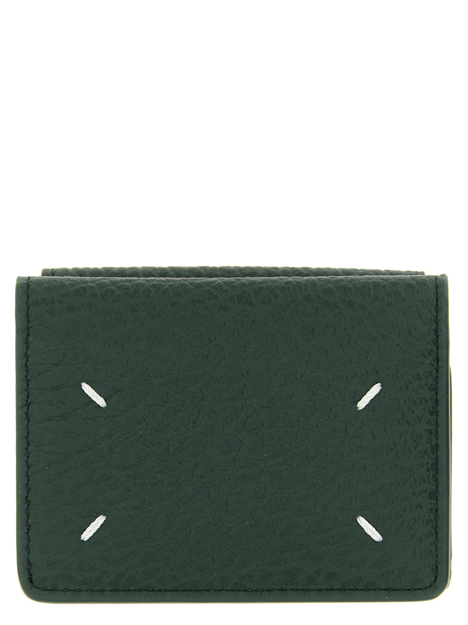 Maison Margiela Four Stitches Wallet In Green