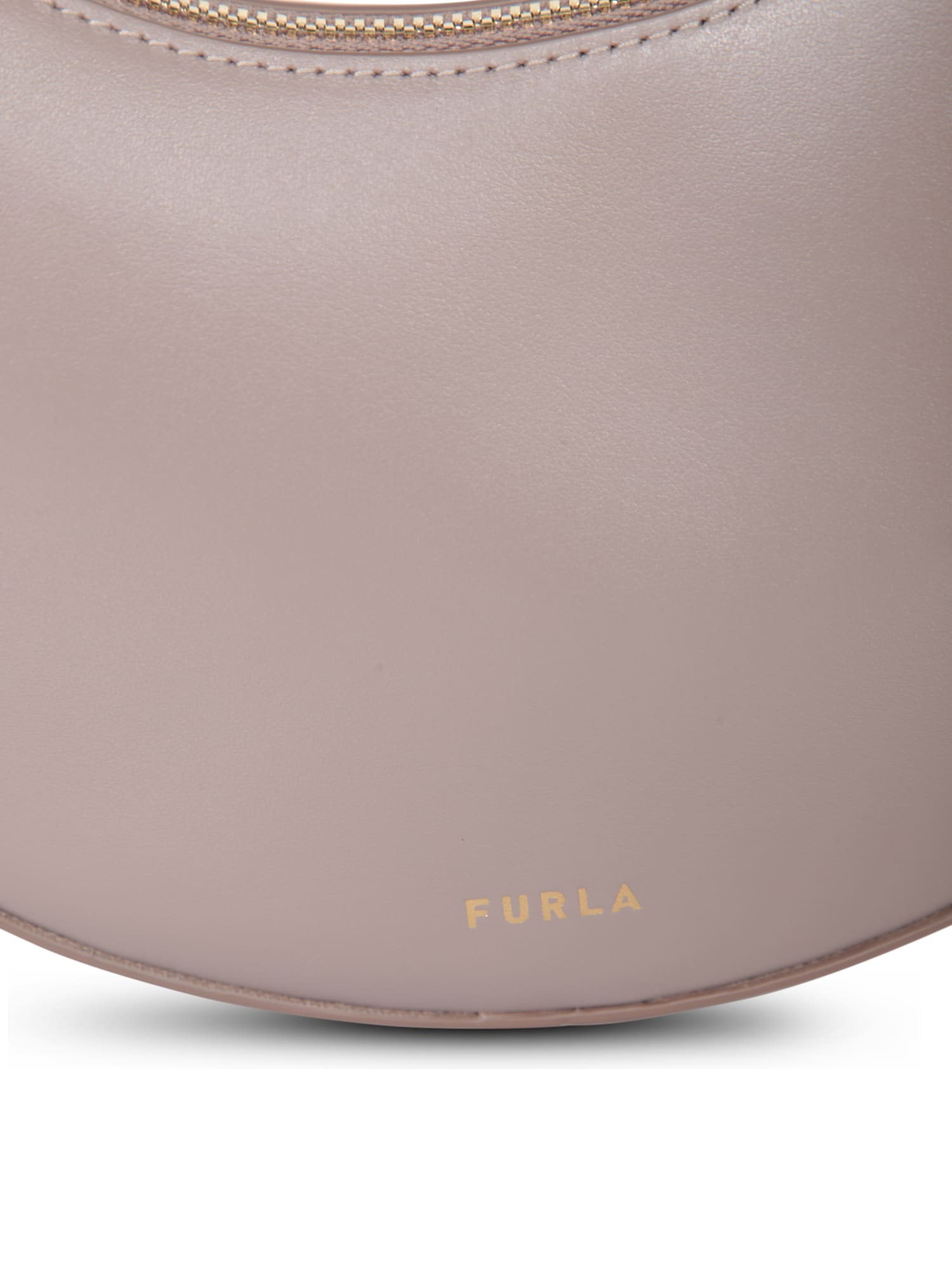 Furla Delizia Mini Bag In Mauve Leather In Sand