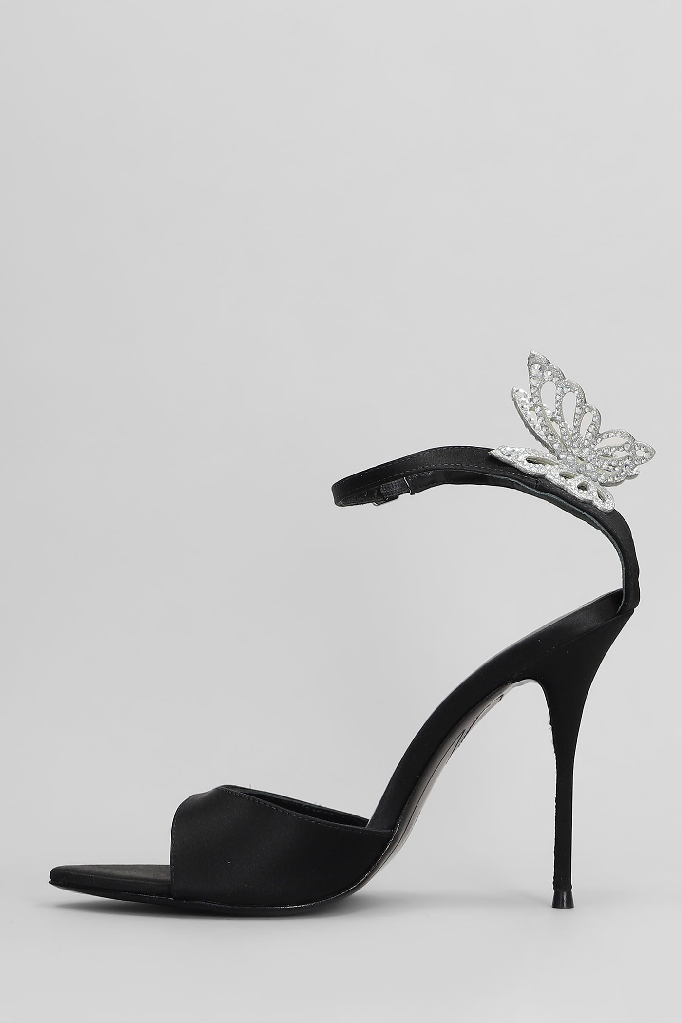 Sophia Webster Stiletto Heel Sandals With Crystal Butterfly Accent