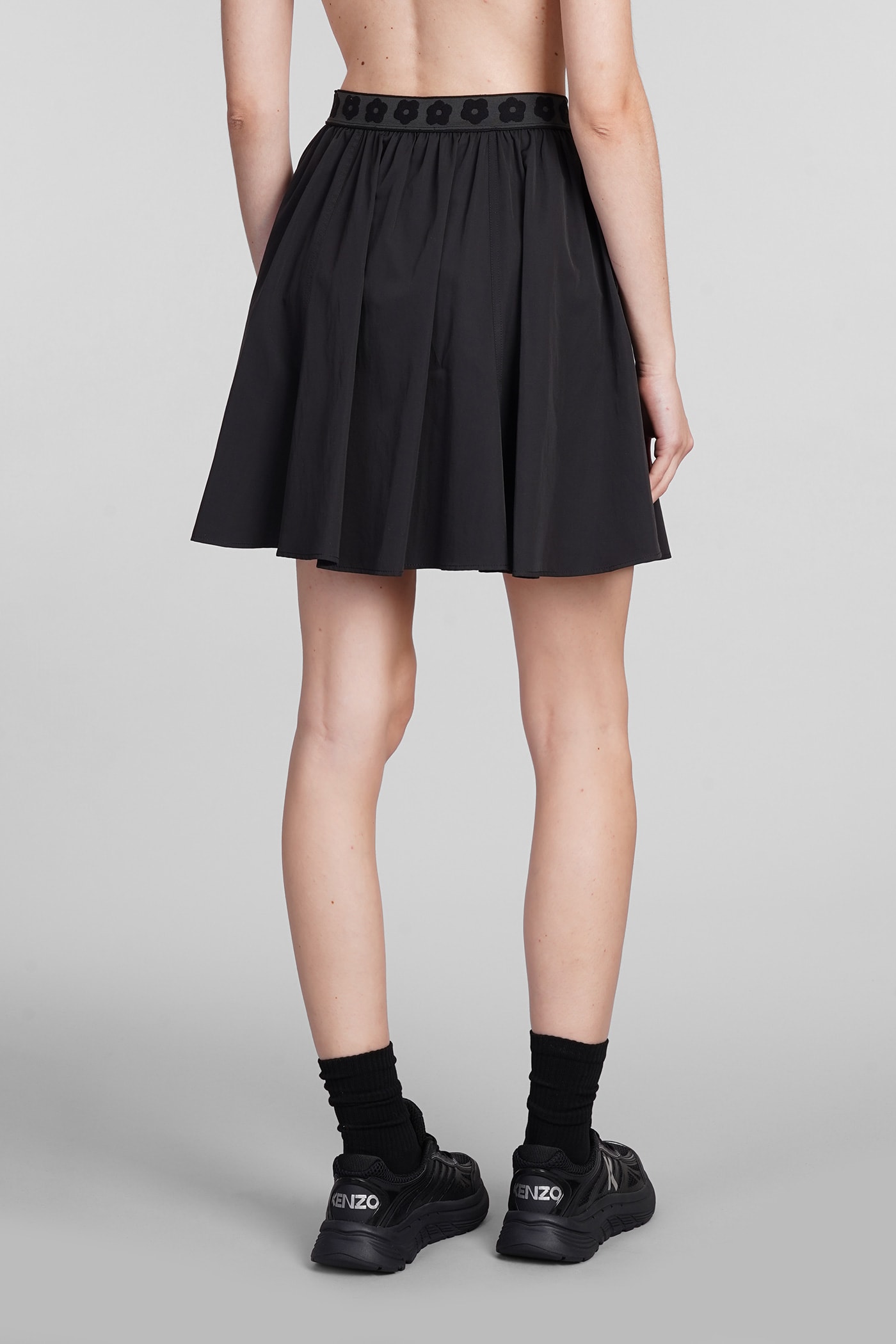 Shop Kenzo Skirt In Black Polyester