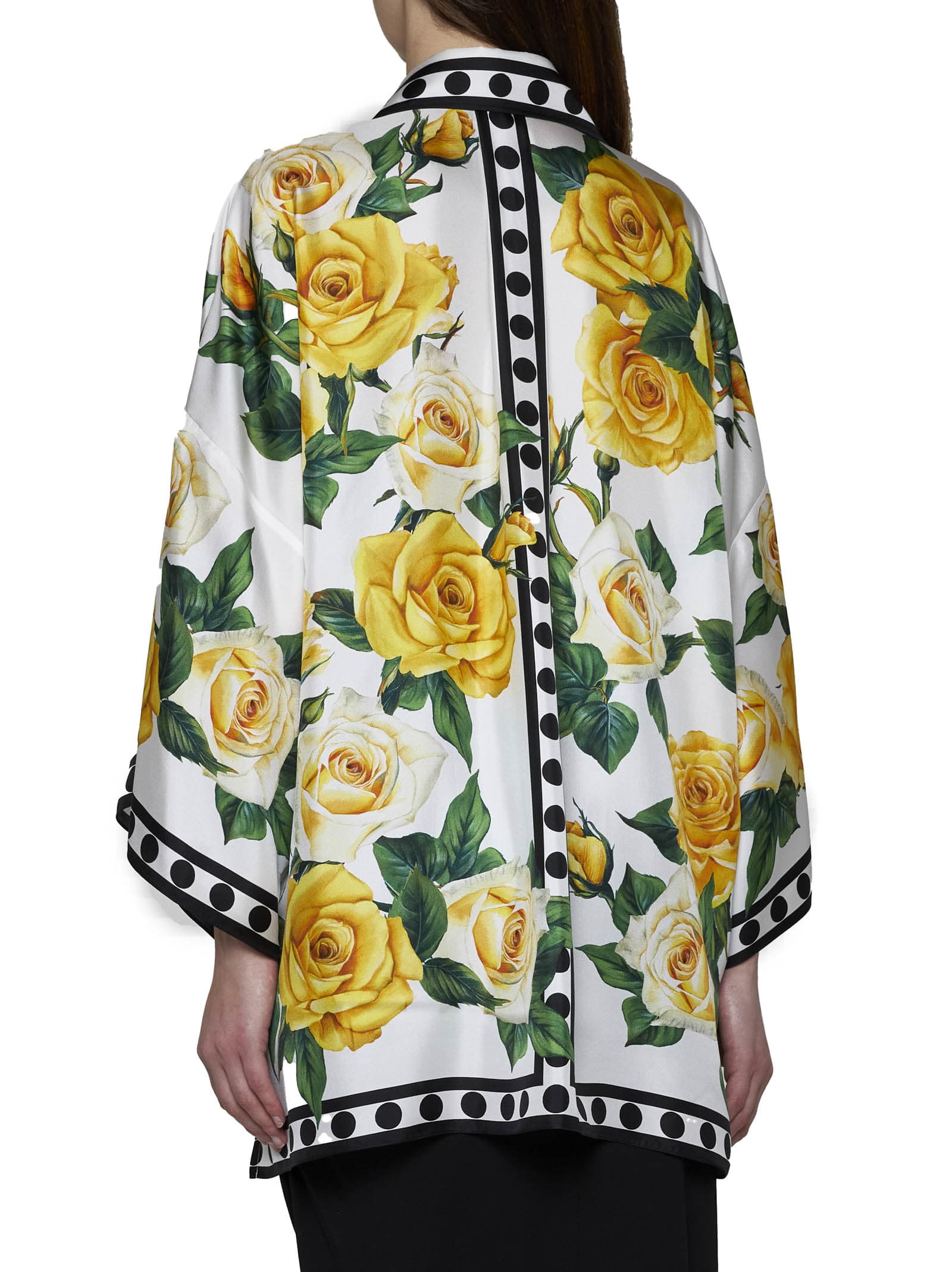 Shop Dolce & Gabbana Shirt In Rose Gialle Fdo Bco