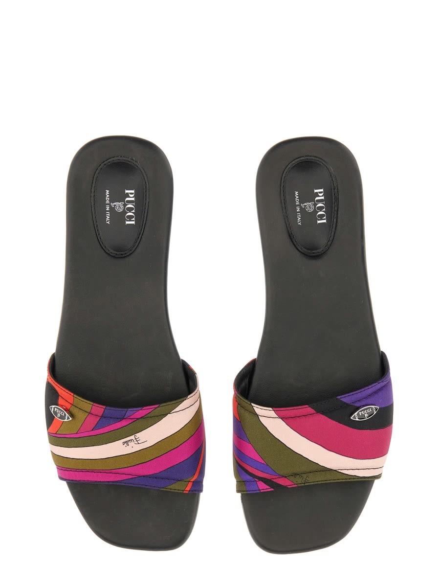 Pucci Iris Print Sandal In Multi