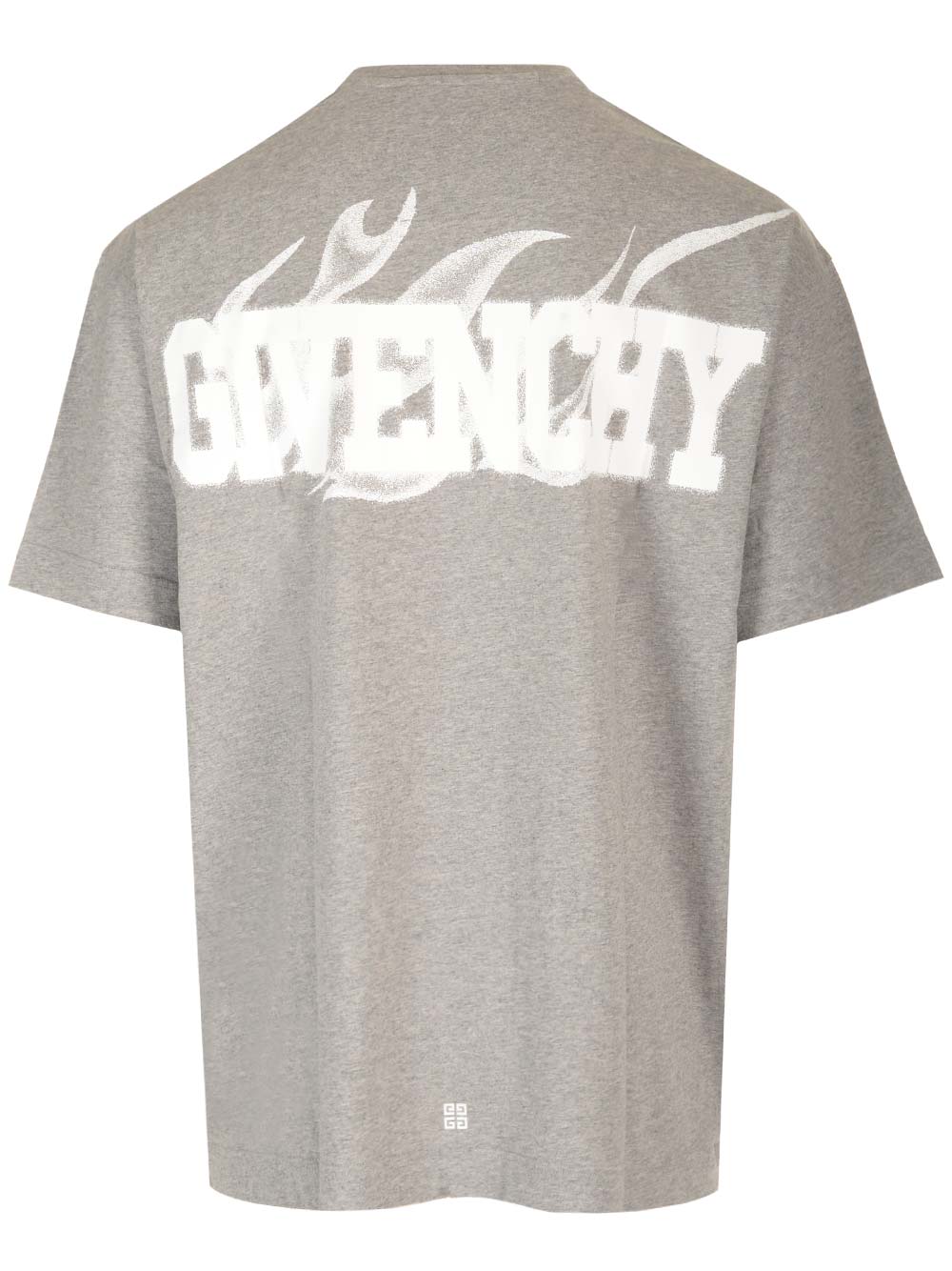 Shop Givenchy Logo T-shirt In Grey