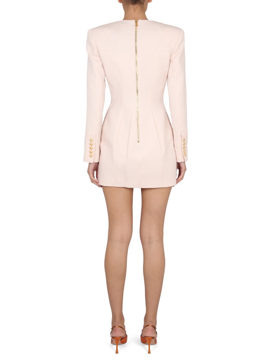 Shop Balmain Single-breasted Suit Jacket In Pink