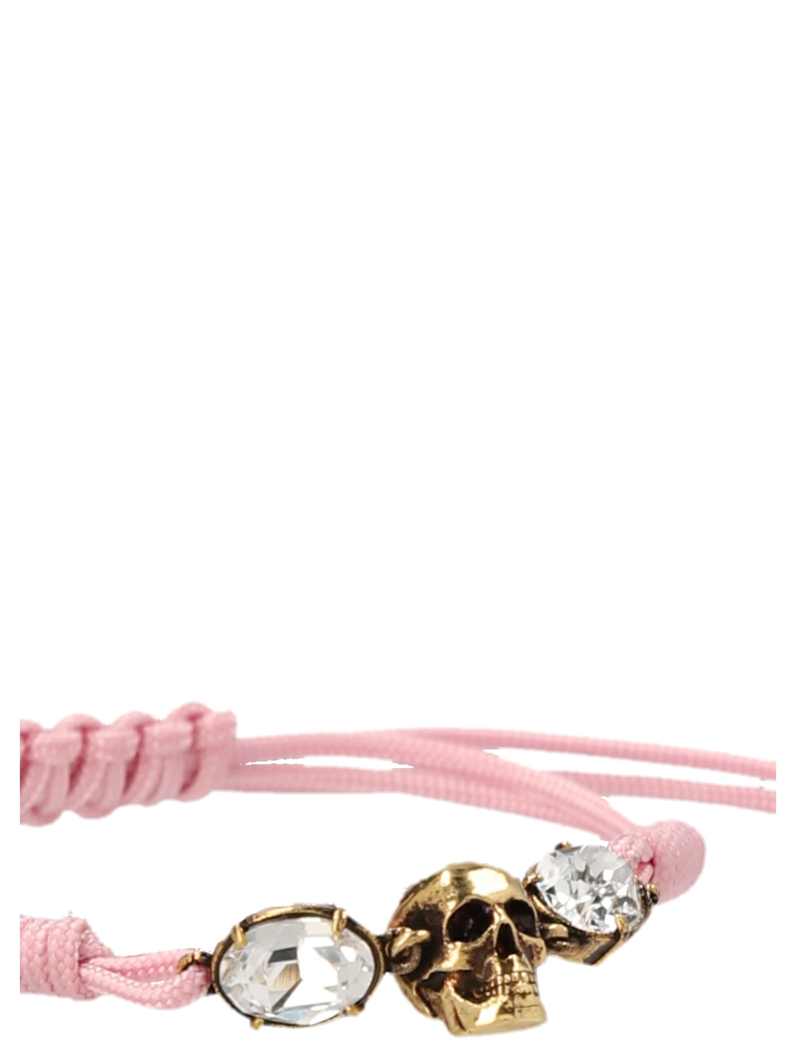 Shop Alexander Mcqueen Skull Croc Bracelet In Pink