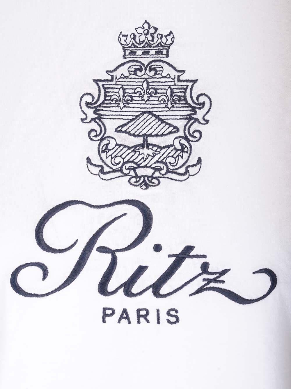 Frame White T-shirt With Ritz Paris Logo On The Front In Cotton Woman In White