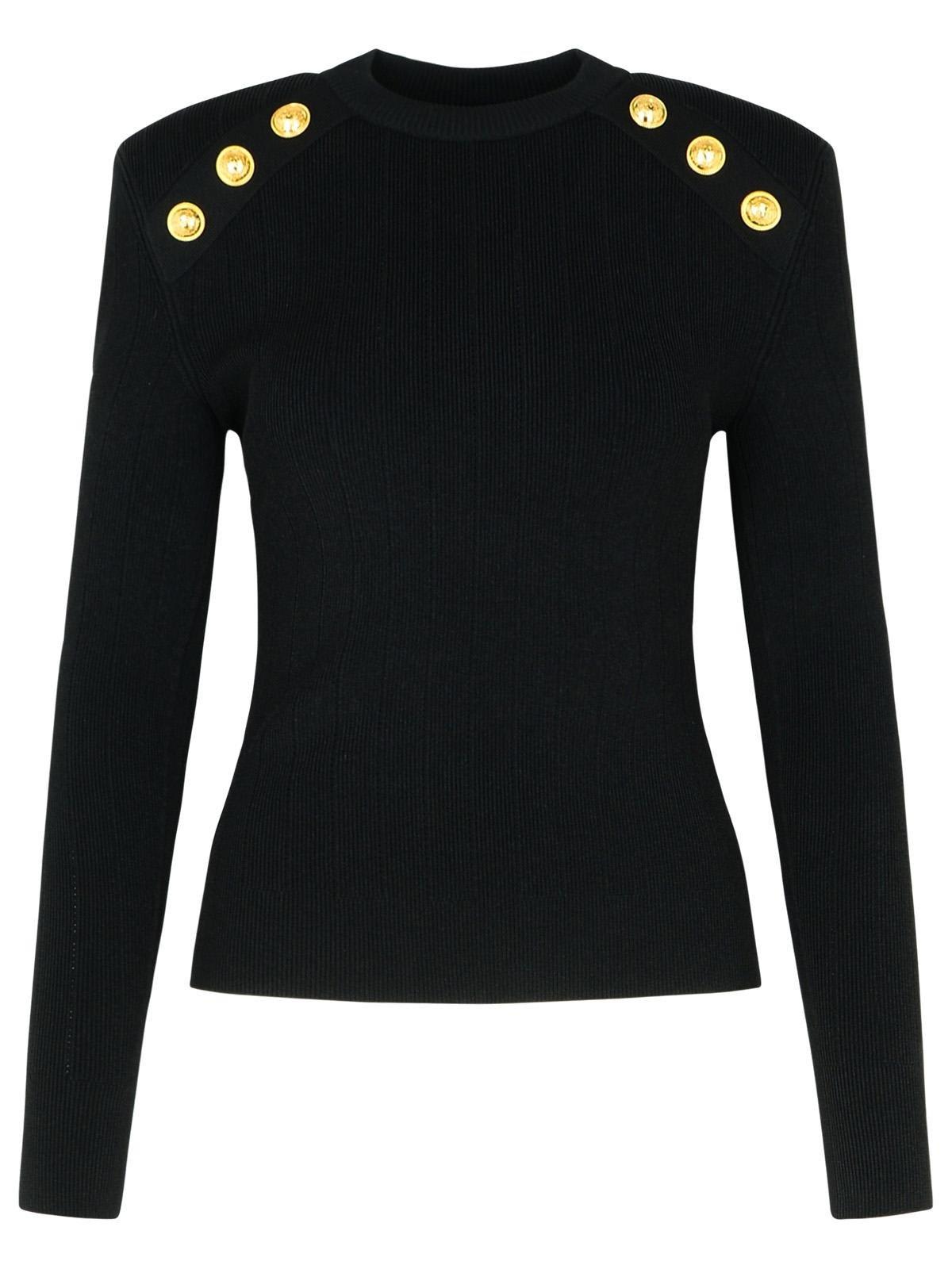 Button Embellished Knitted Jumper