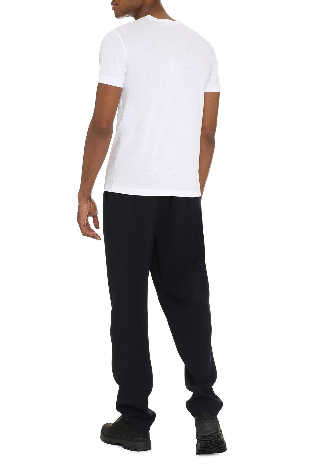 Giorgio Armani Borgonuovo 11 Cotton Jersey T-shirt Clothing In White