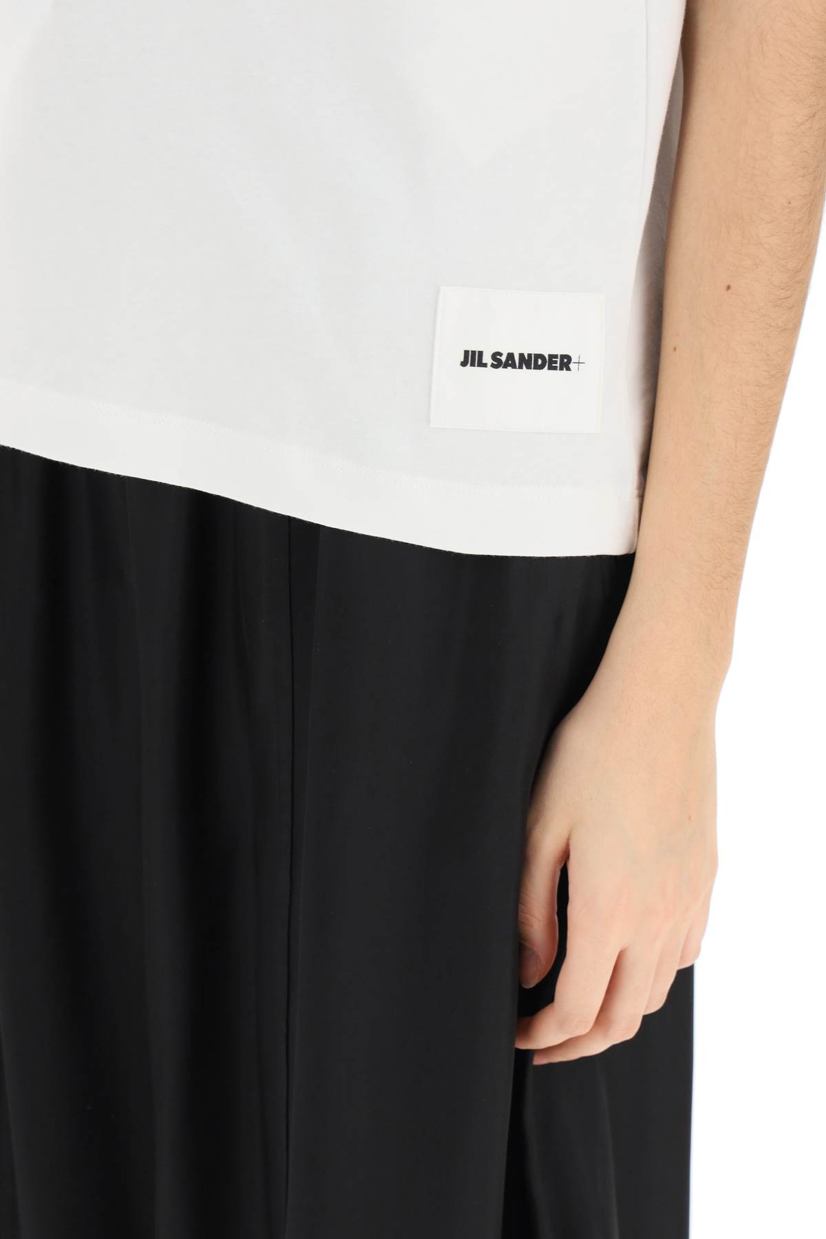 Shop Jil Sander Tri-pack T-shirt With Logo Patch In White