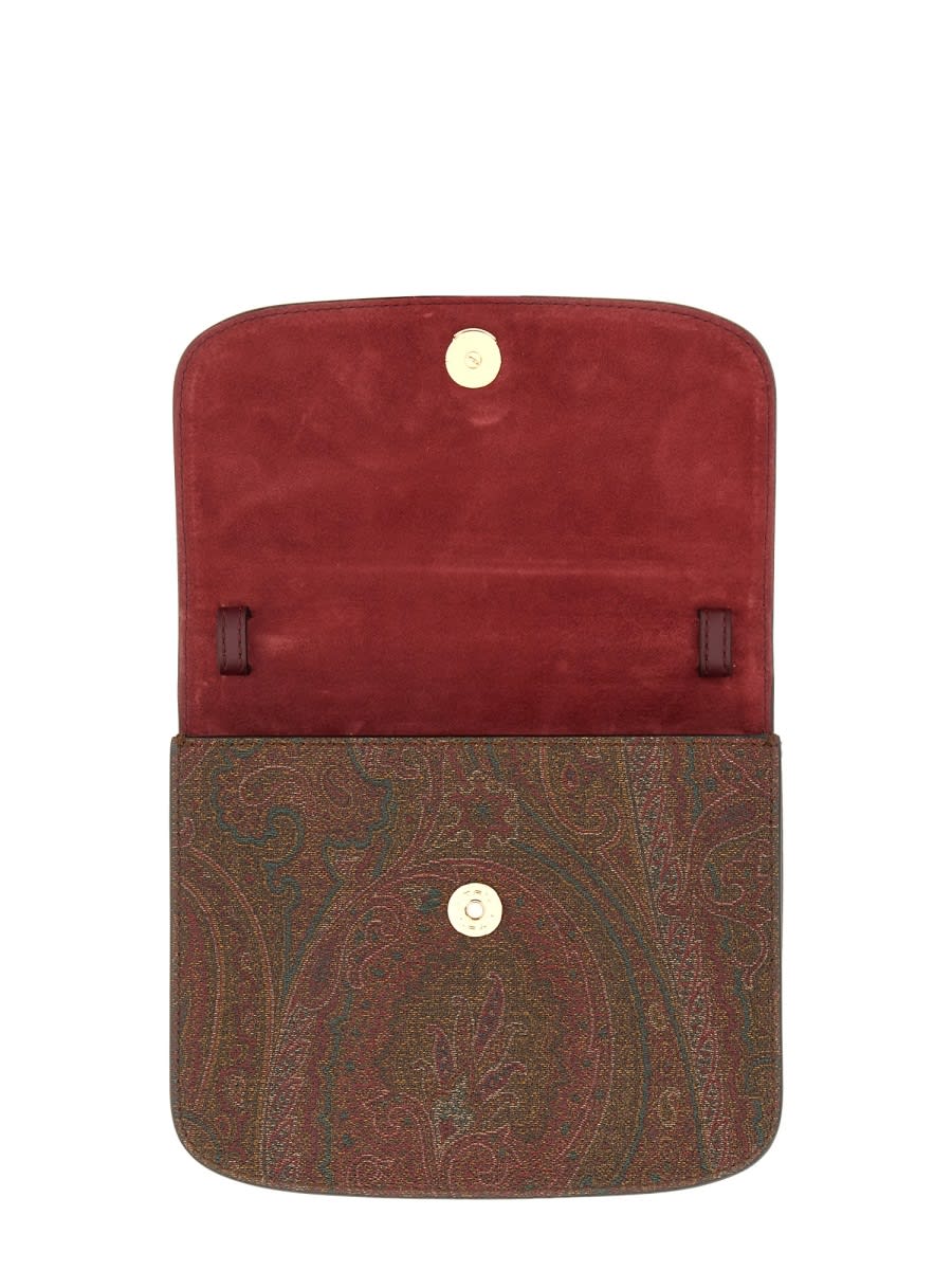 Shop Etro Large Essential Bag In Bordeaux