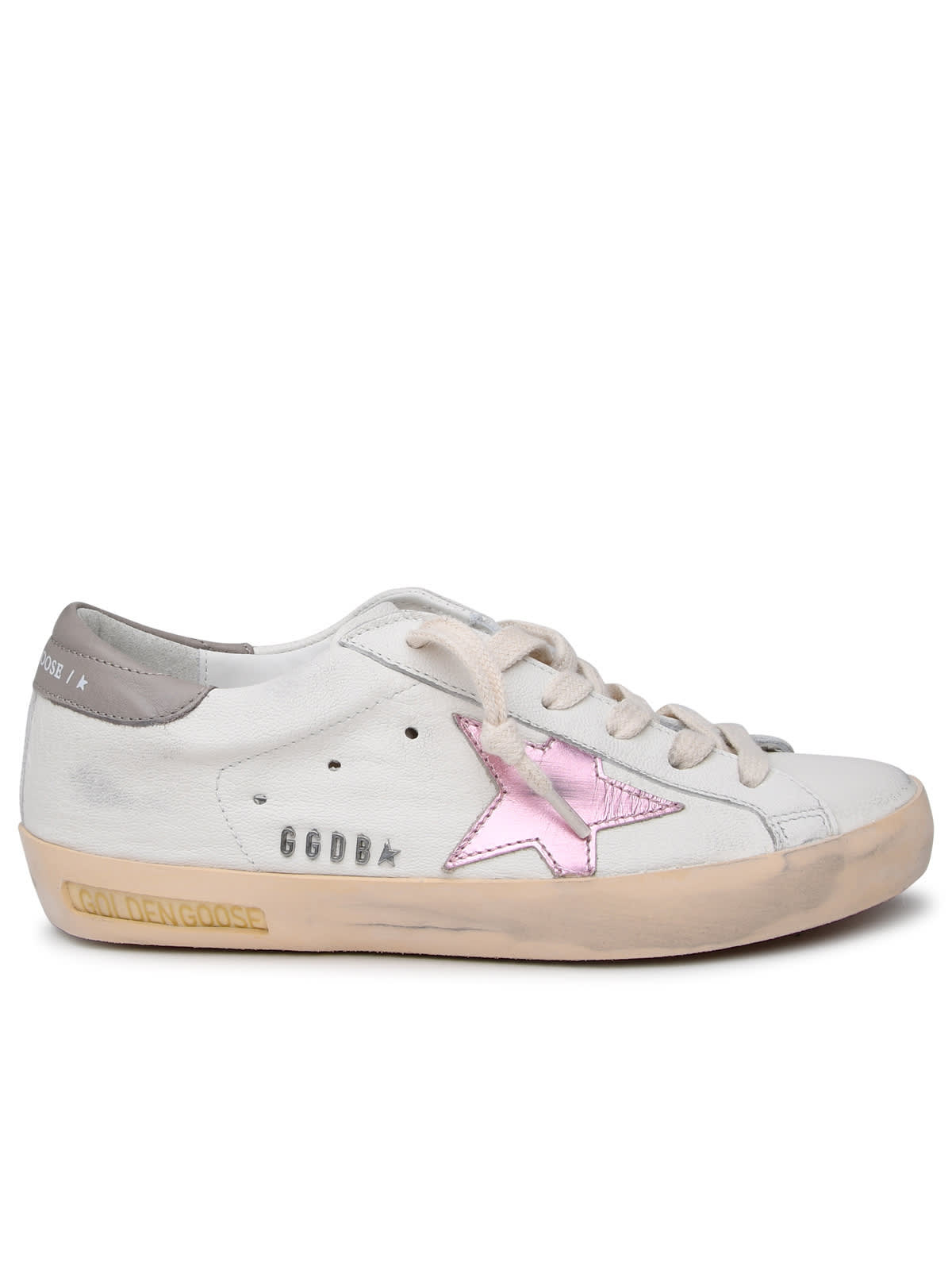 Golden Goose Superstar Sneakers In White Leather In White