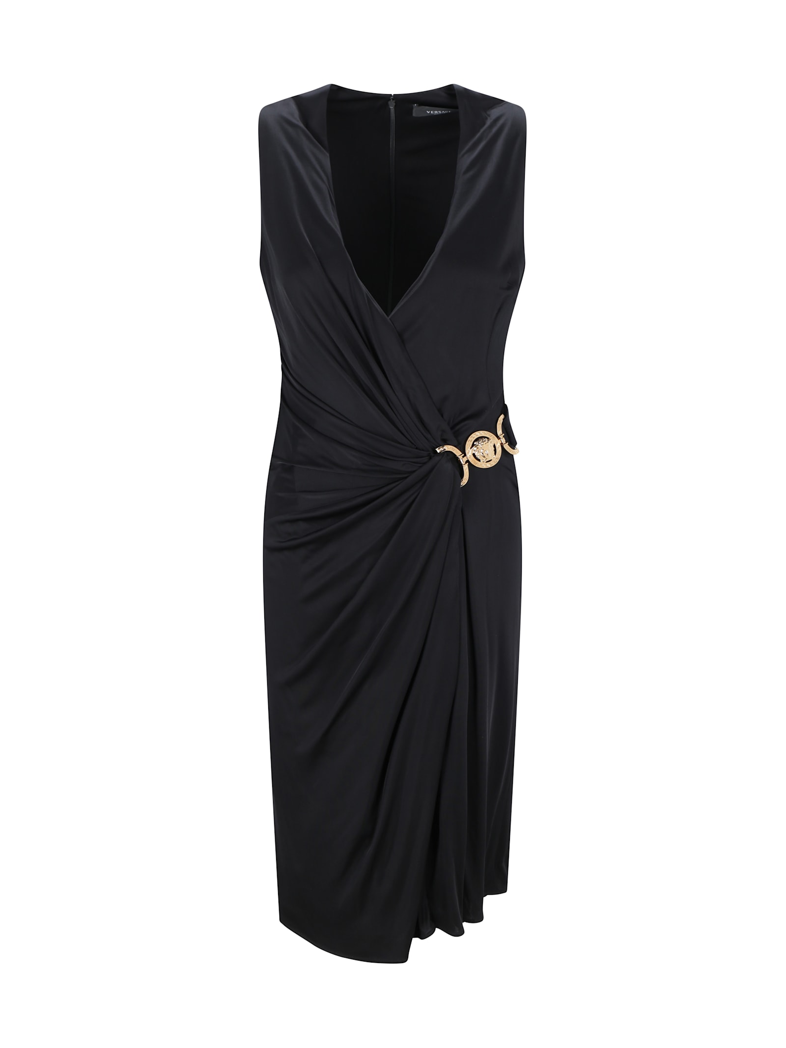 Shop Versace Dress In Nero