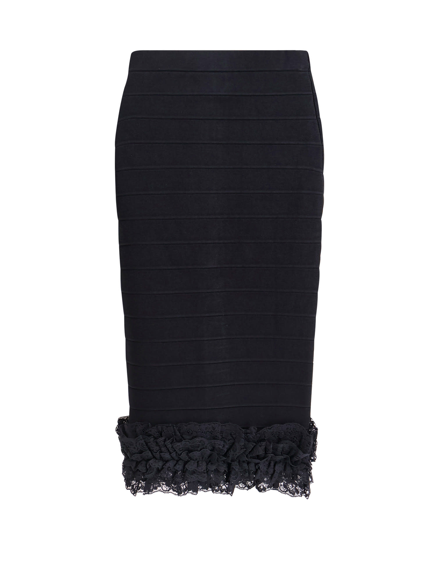 Self-portrait X Christopher Kane Lace-trimmed Midi Skirt In Black
