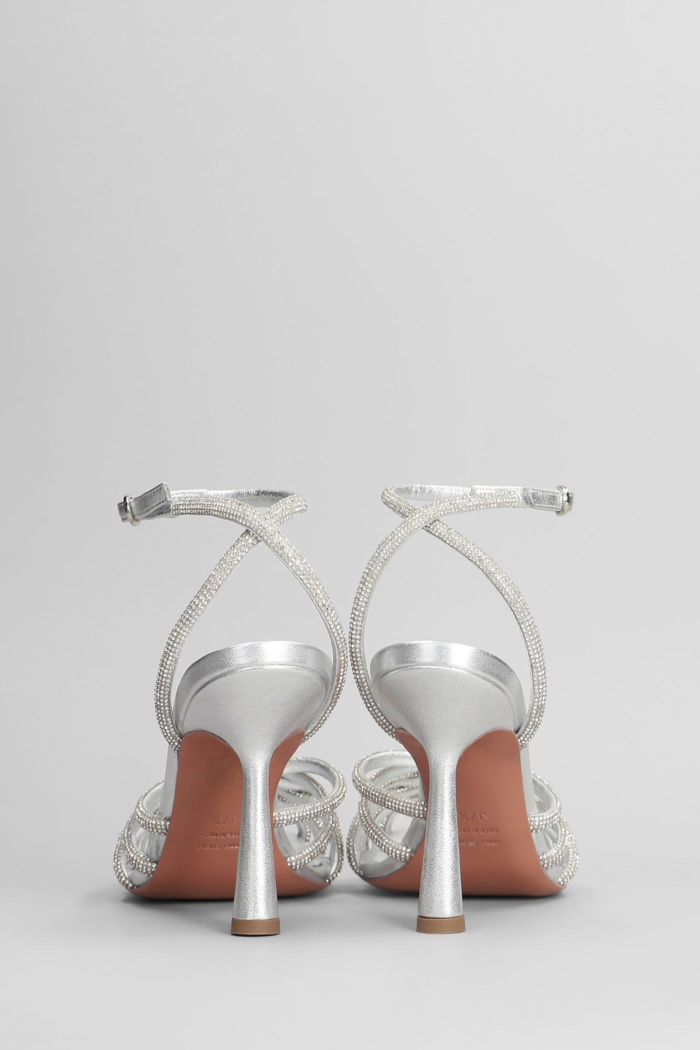 Aldo Castagna Vittoria Sandals In Silver Leather In Silver