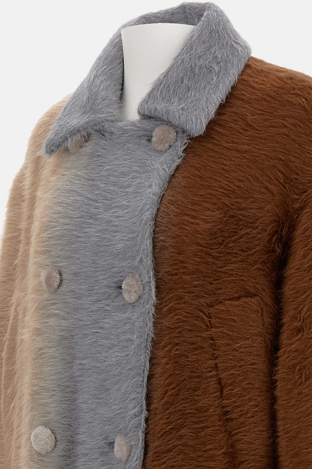 Fendi Alpaca And Wool Double-breasted Coat In Brown