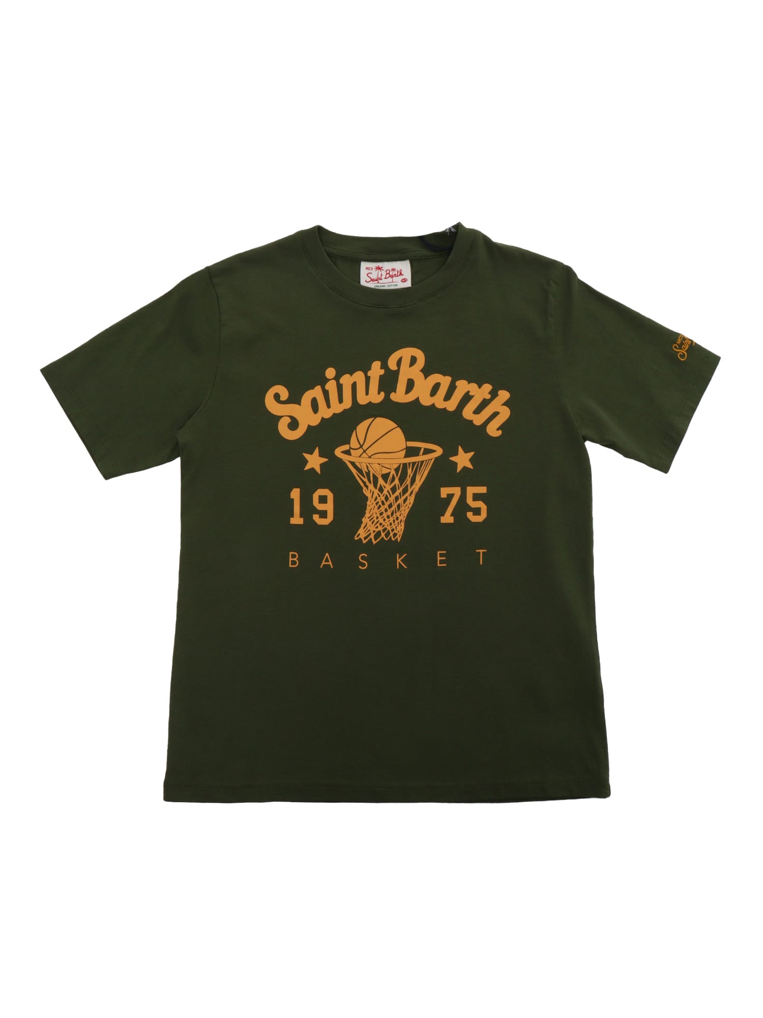 Shop Mc2 Saint Barth Dark Green Cotton