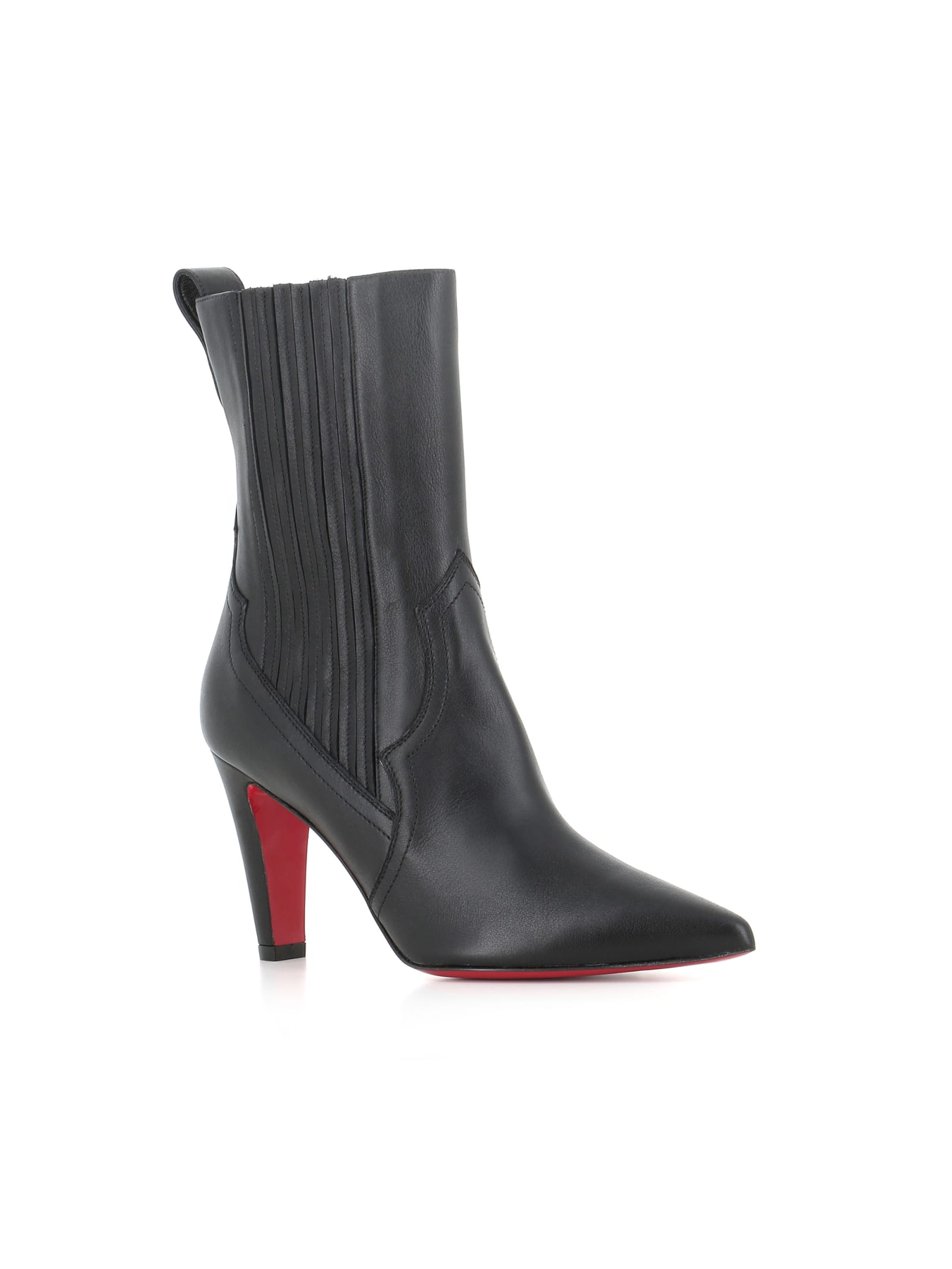 Shop Christian Louboutin Boot Santigag 85 In Black