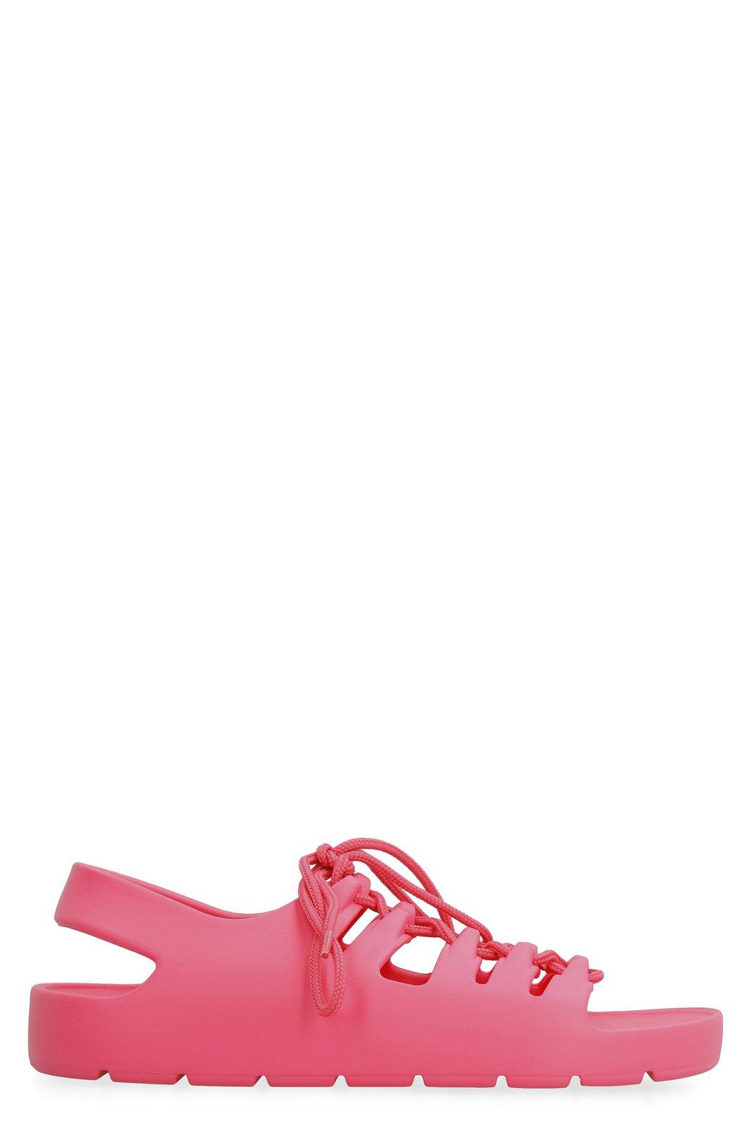 Bottega Veneta Jelly Lace-up Slingback Sandals