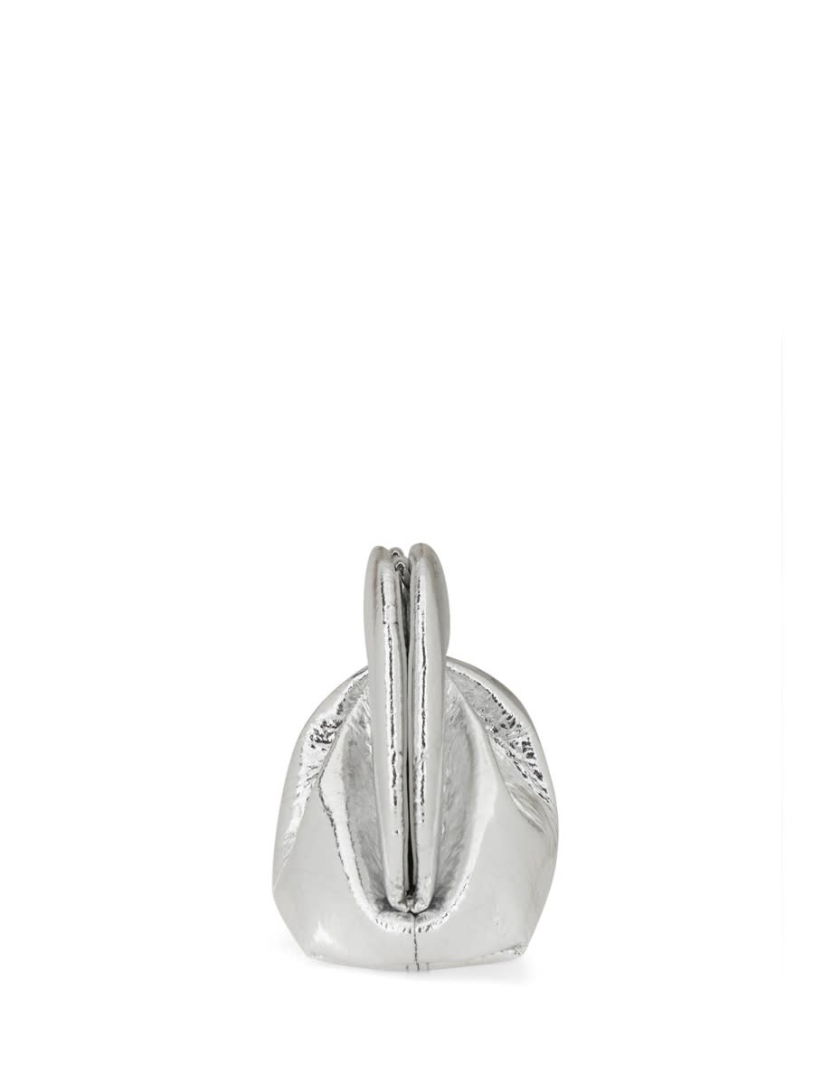 Themoirè Clutch Gea In Silver